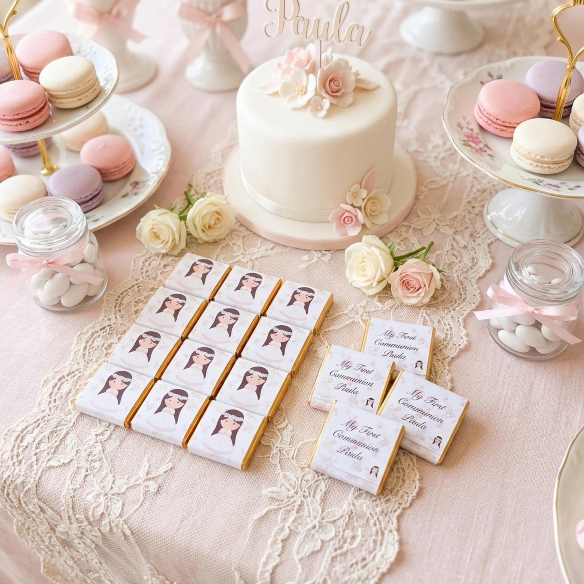 Personalised First Holy Communion Chocolates – Custom Religious Guest Favours