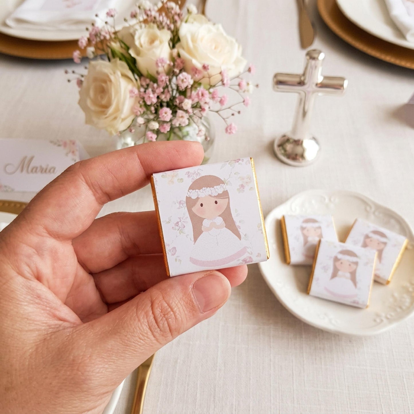 Personalised First Holy Communion Chocolates – Custom Religious Guest Favours