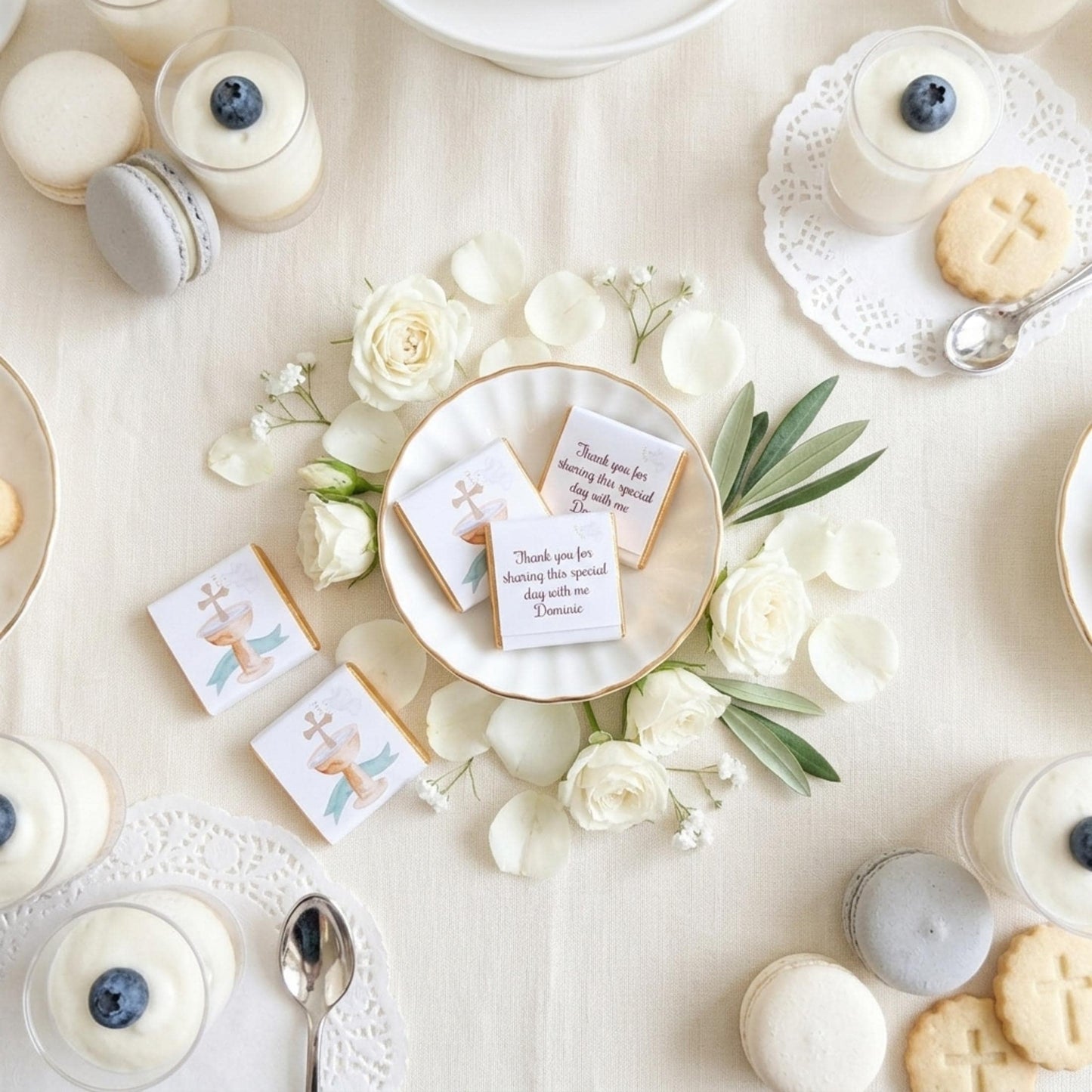 Personalised First Communion Chocolate Favours – Custom Religious Guest Treats
