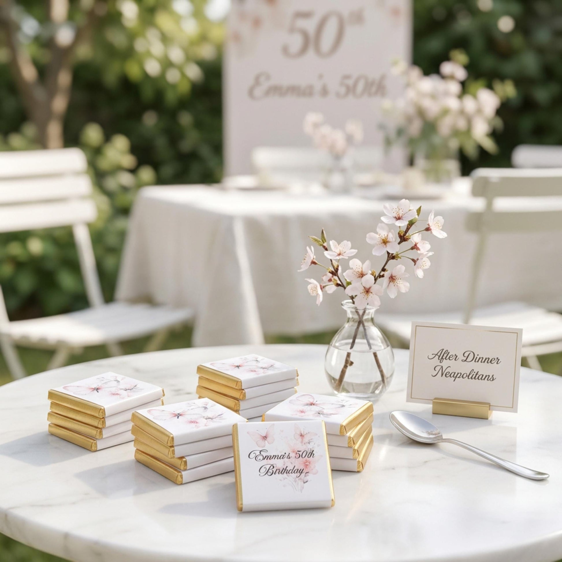 Personalised Butterfly Party Favours for 50th, 60th, 70th Birthdays