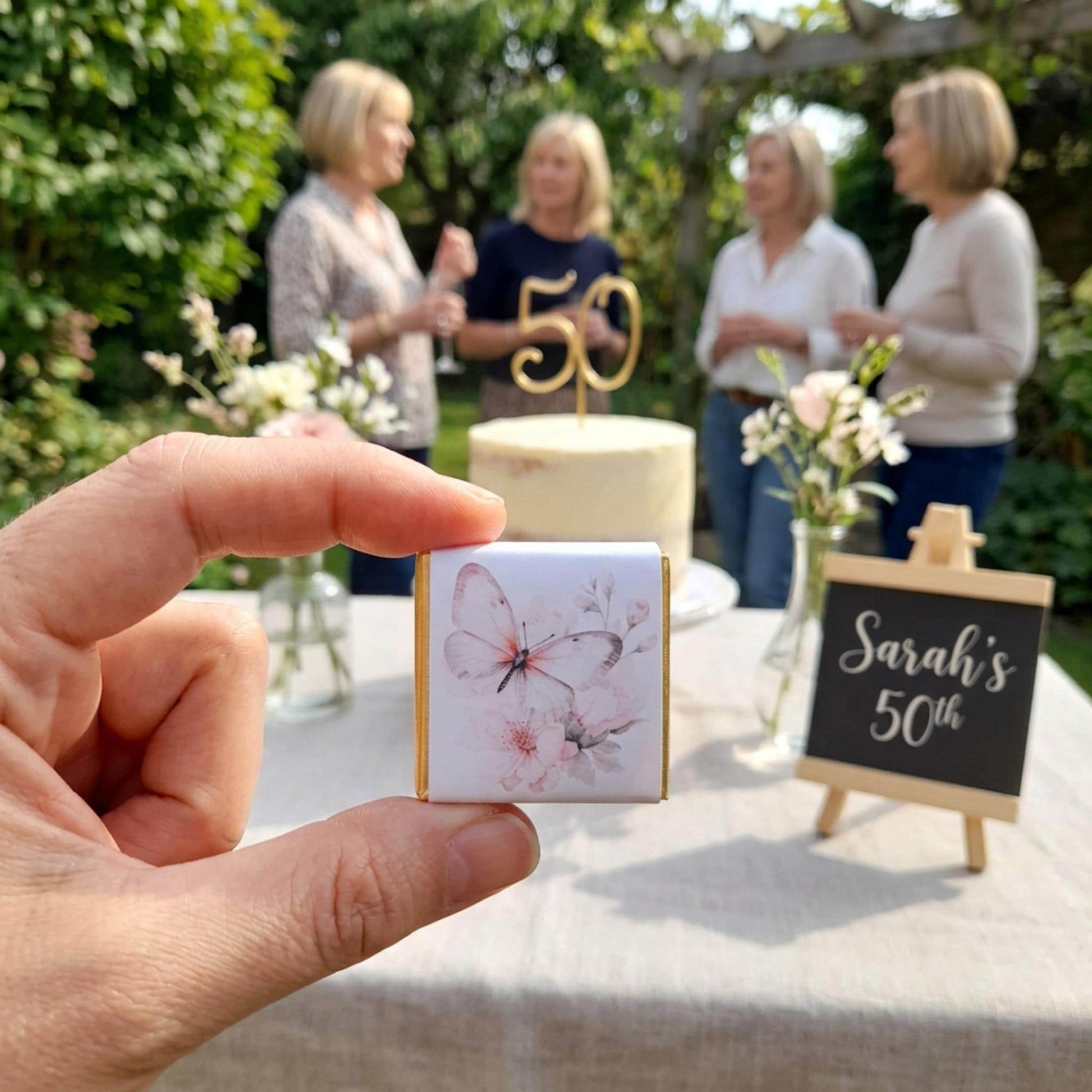 Personalised Butterfly Party Favours for 50th, 60th, 70th Birthdays