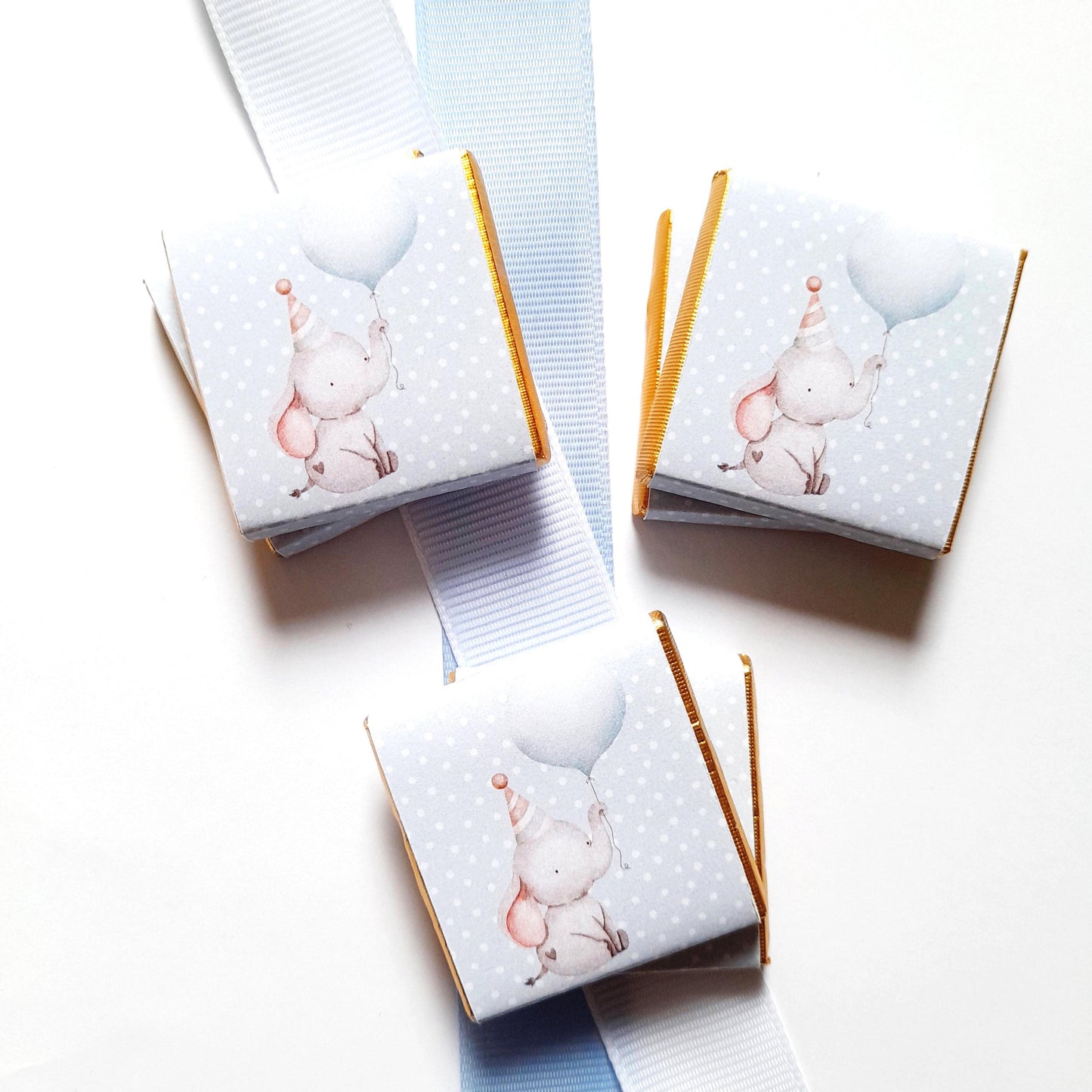 Personalised Elephant 1st Birthday Favours – Elephant Baby Boy Party Treats