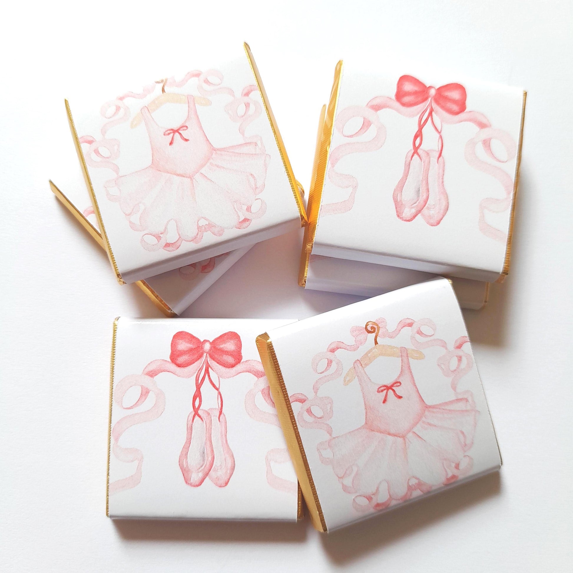 Personalised Ballerina Chocolate Favours - Ballet Party Bag Fillers - Pink Dance Theme Birthday Treats