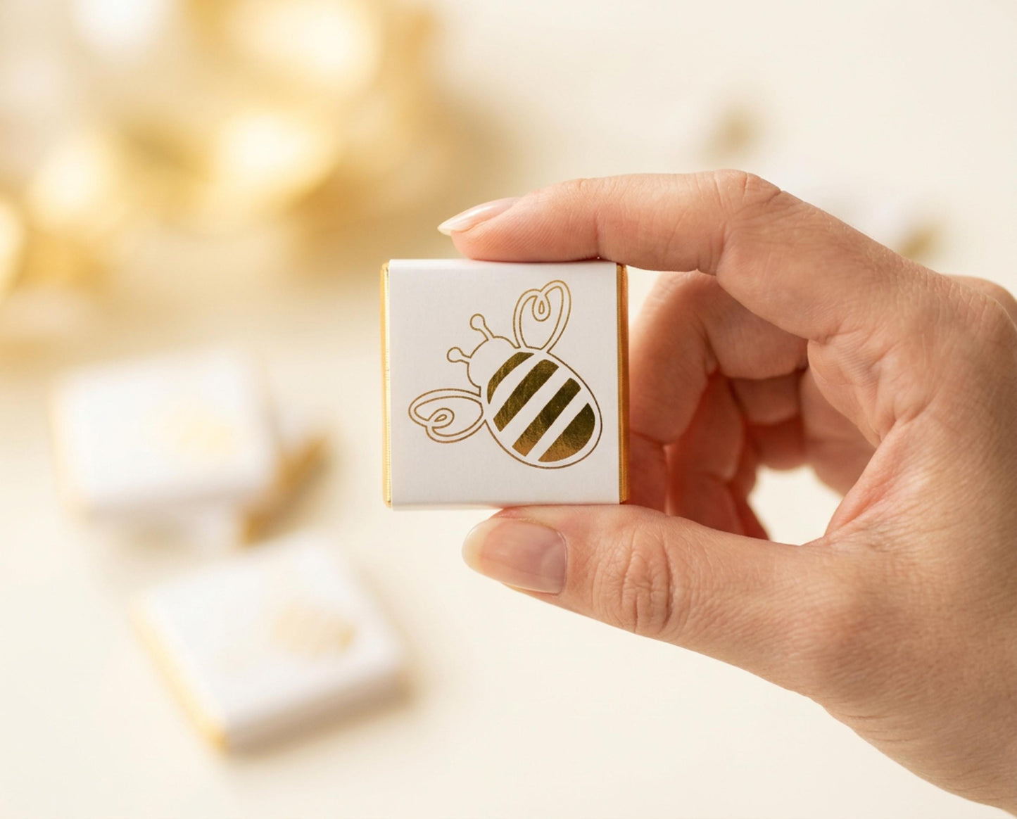 Personalised Golden Bee Party Chocolates – Bumblebee Personalised Birthday Favours