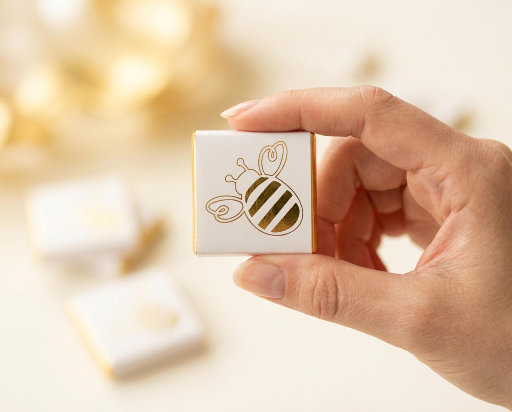 Personalised Golden Bee Party Chocolates – Bumblebee Personalised Birthday Favours