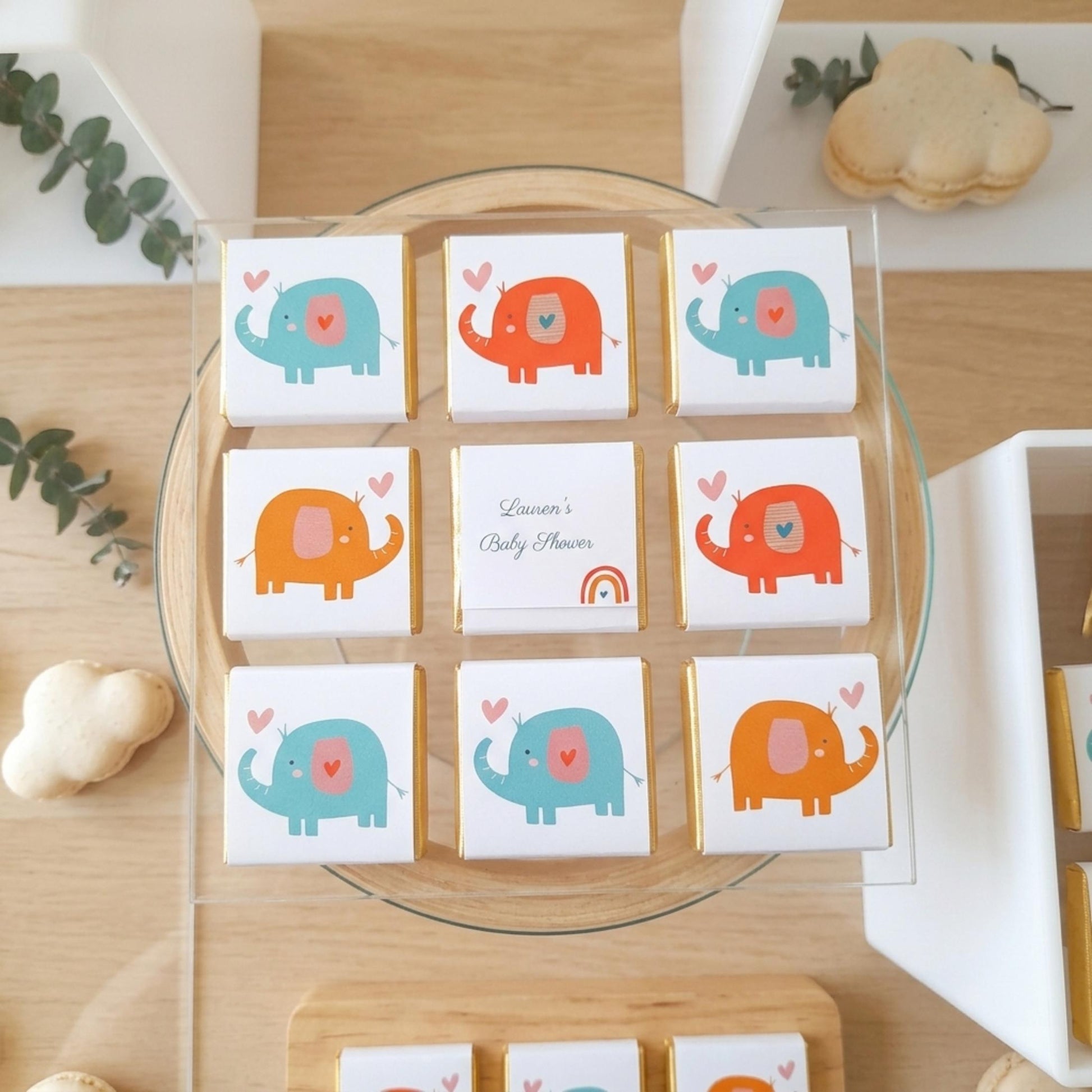 Personalised Baby Shower Favours - Elephant 1st Birthday Chocolate Treats
