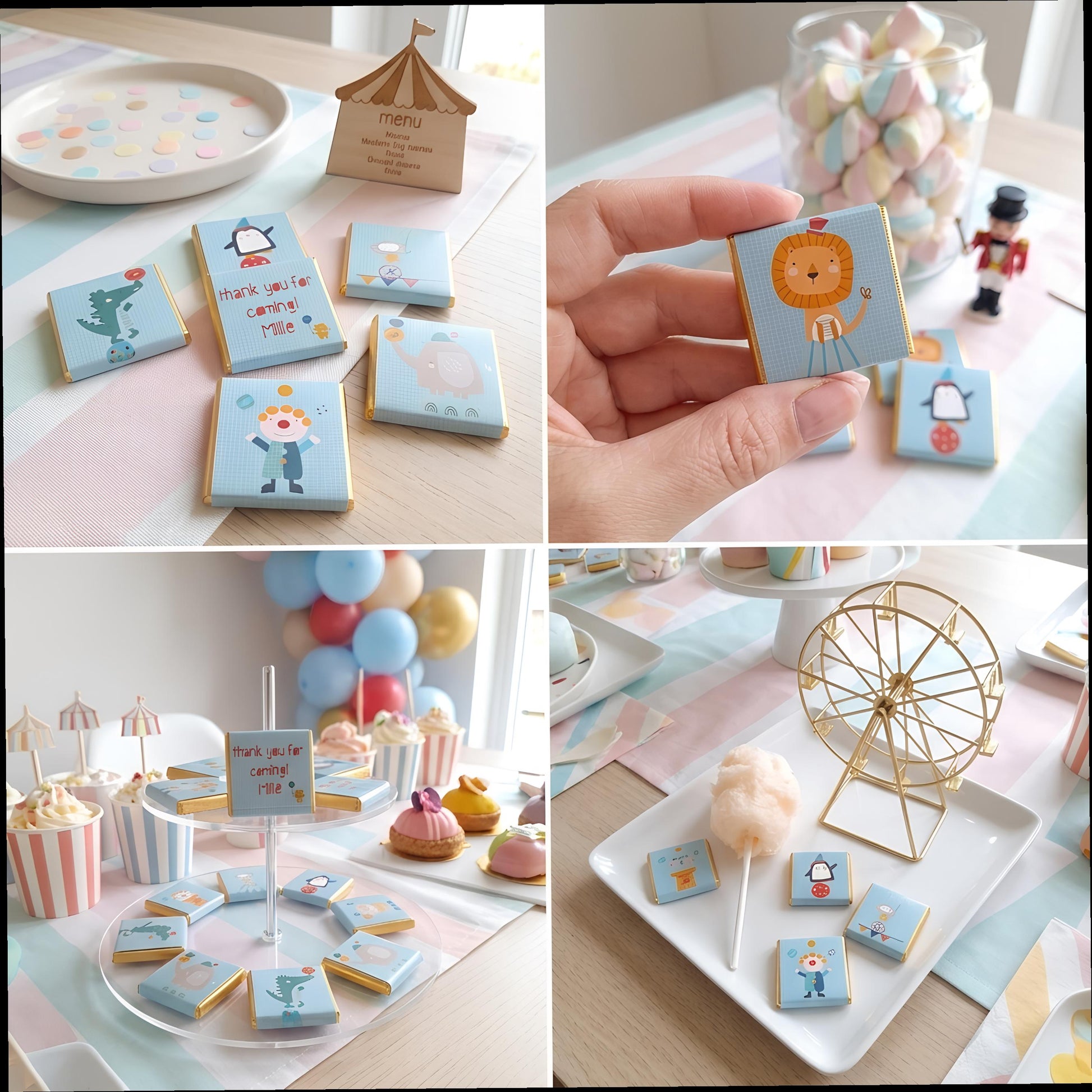 Personalised Circus Party Favours – Birthday Treats