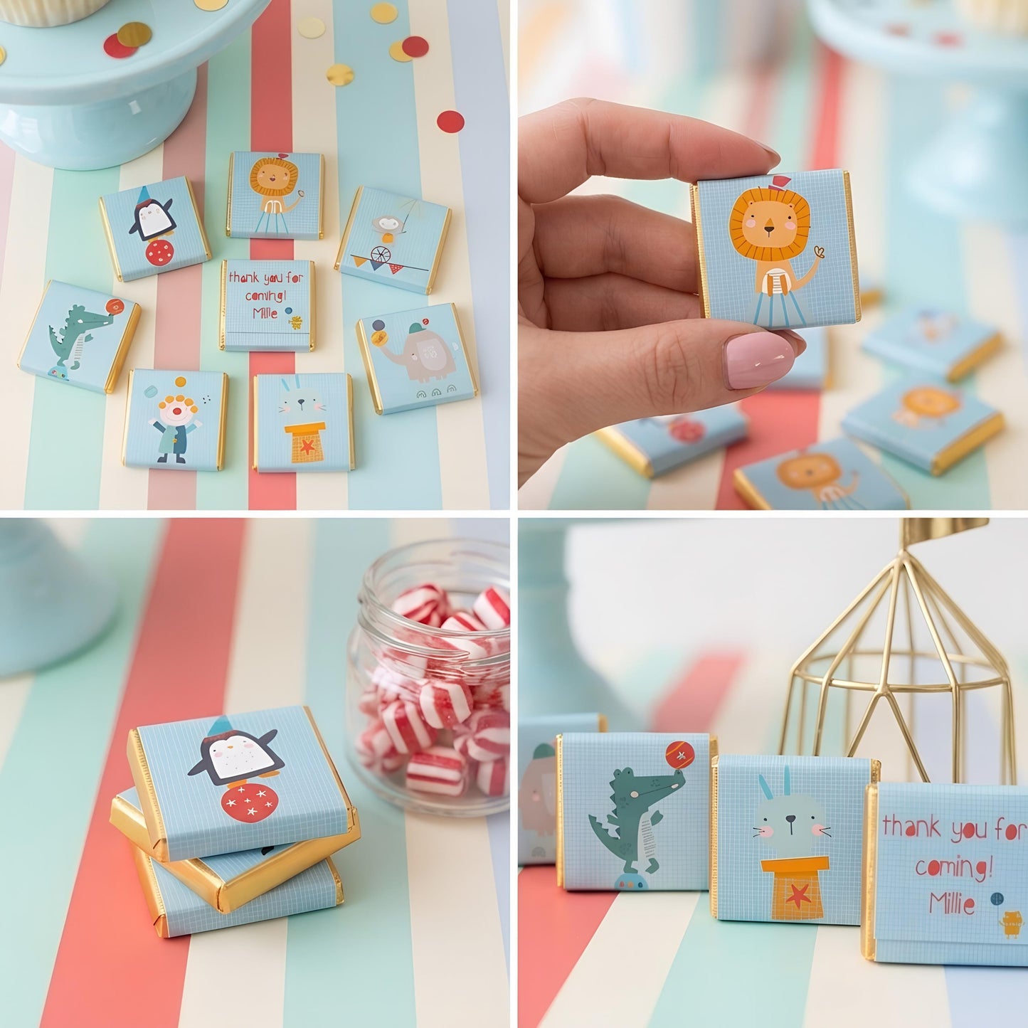 Personalised Circus Party Favours – Birthday Treats
