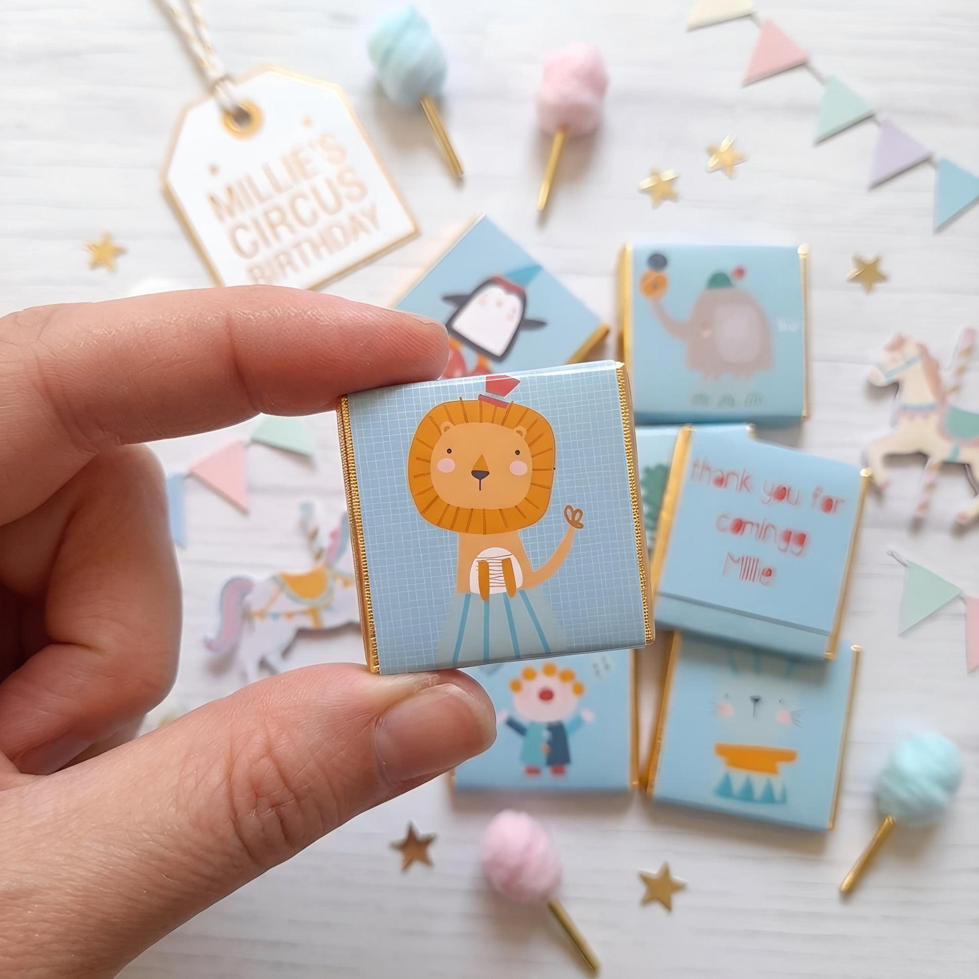 Personalised Circus Party Favours – Birthday Treats