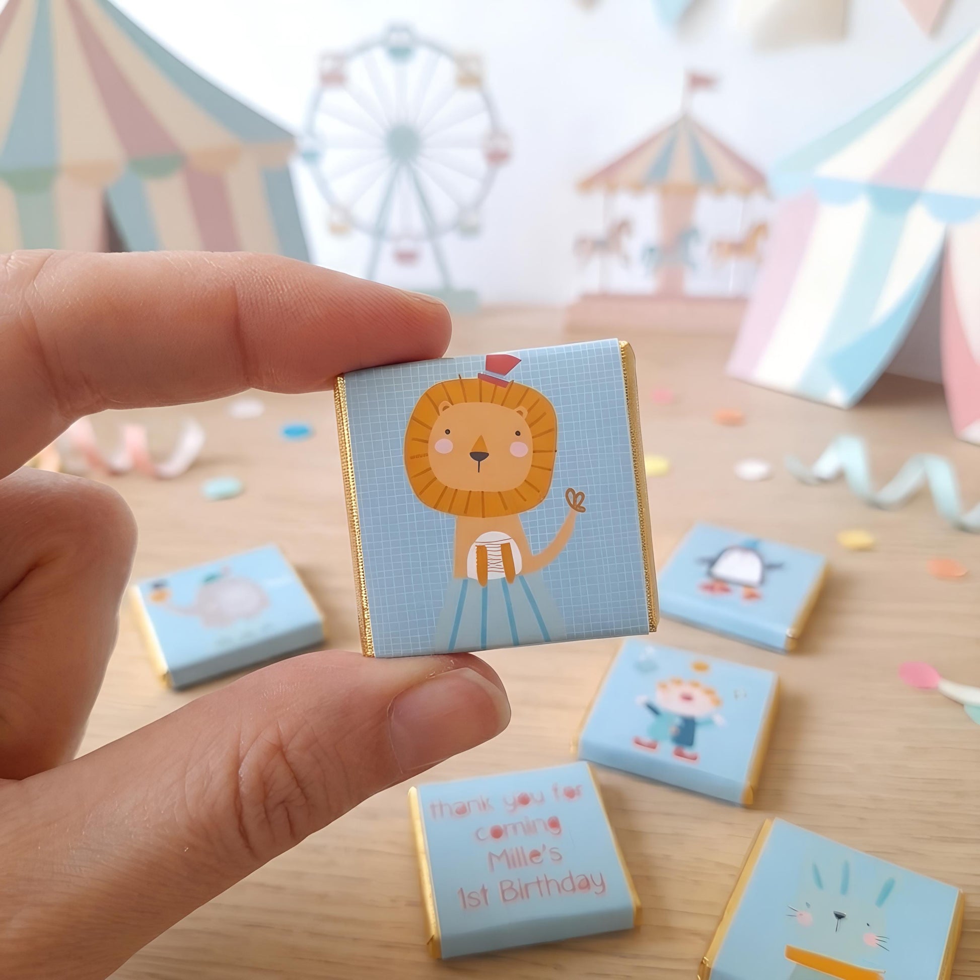 Personalised Circus Party Favours – Birthday Treats
