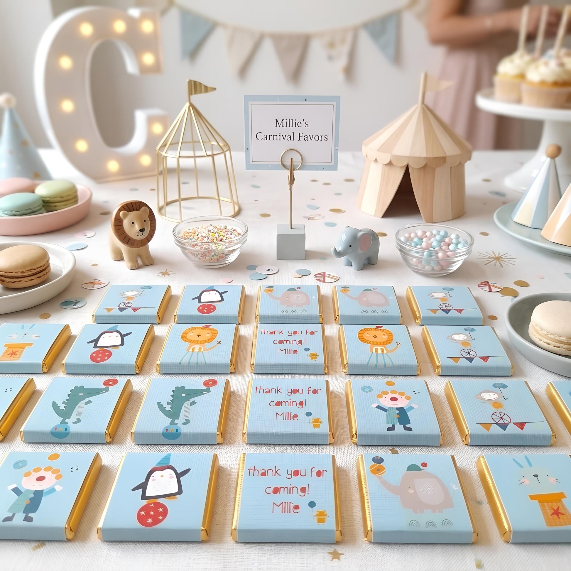 Personalised Circus Party Favours – Birthday Treats