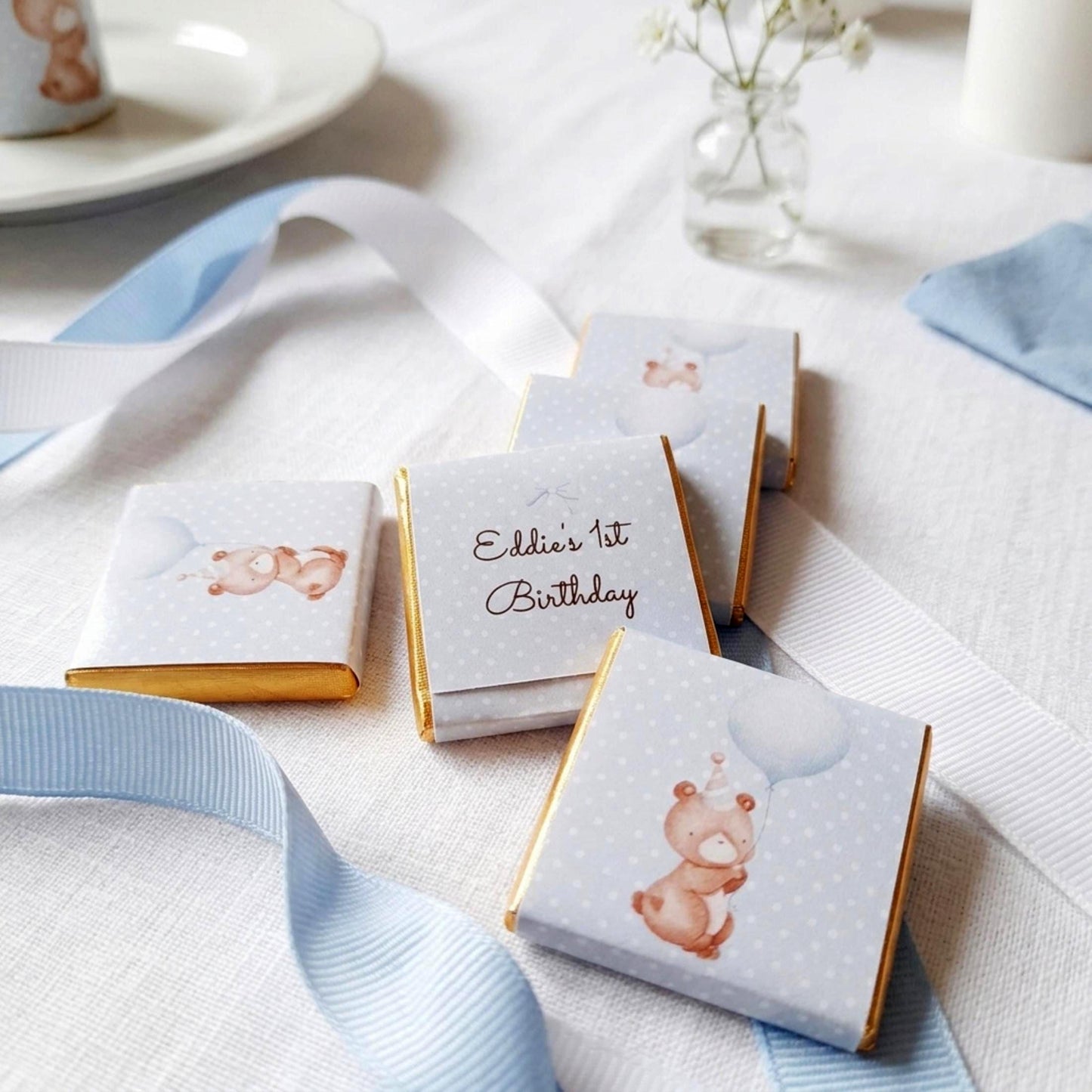 Personalised Baby Bear 1st Birthday Party Favours