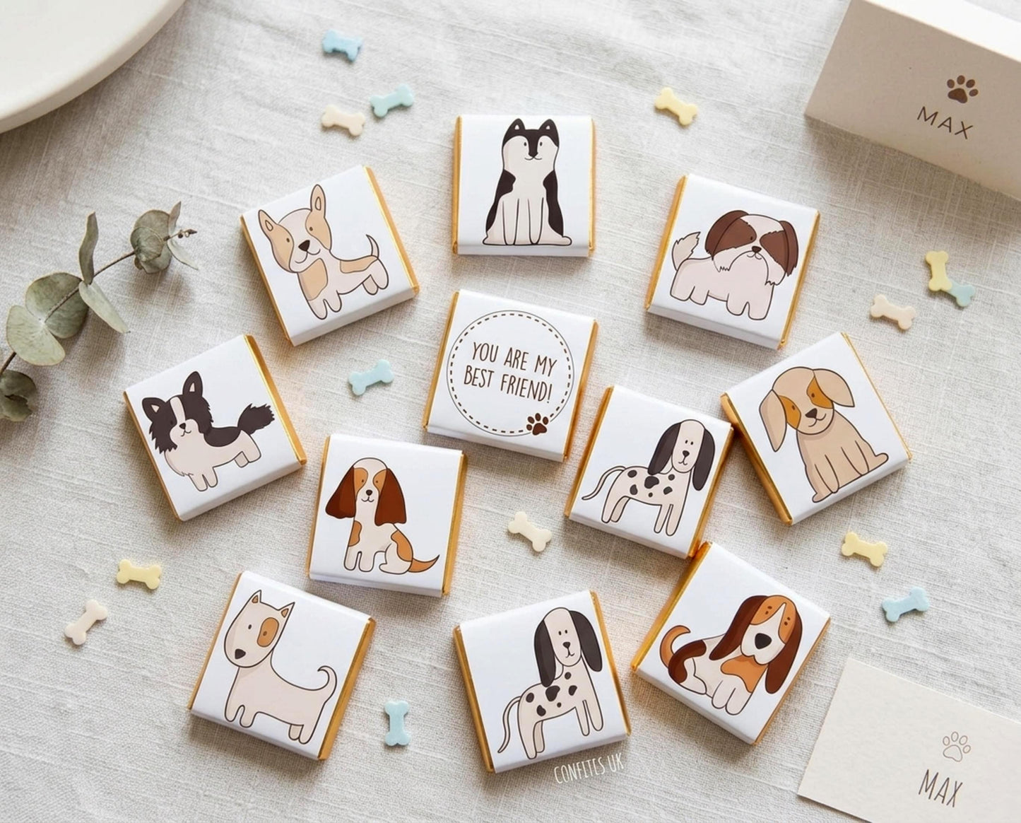 Personalised Dog Breeds Party Favours – Puppy Birthday Treats