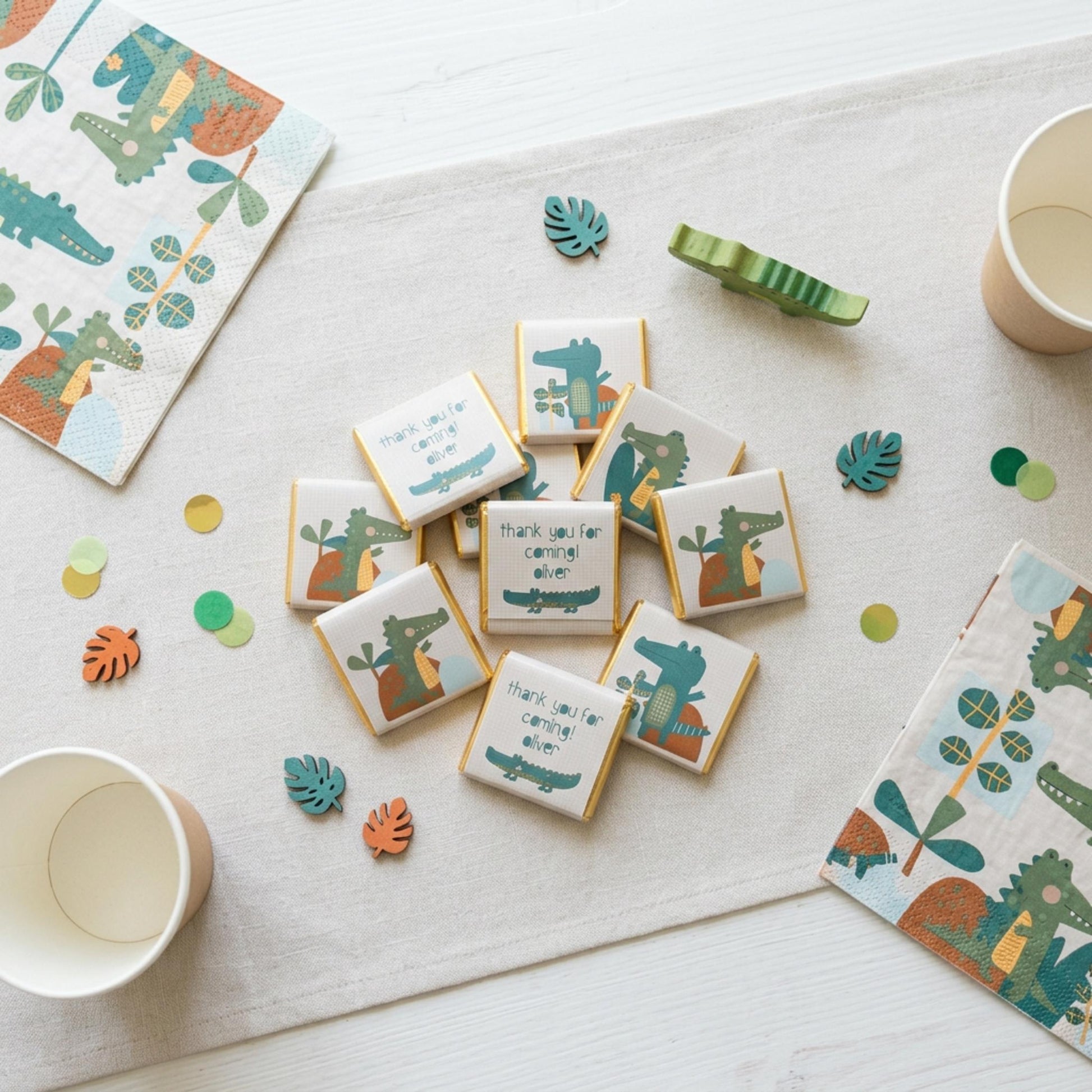 Personalised Crocodile Party Favours – Jungle Safari Birthday Treats