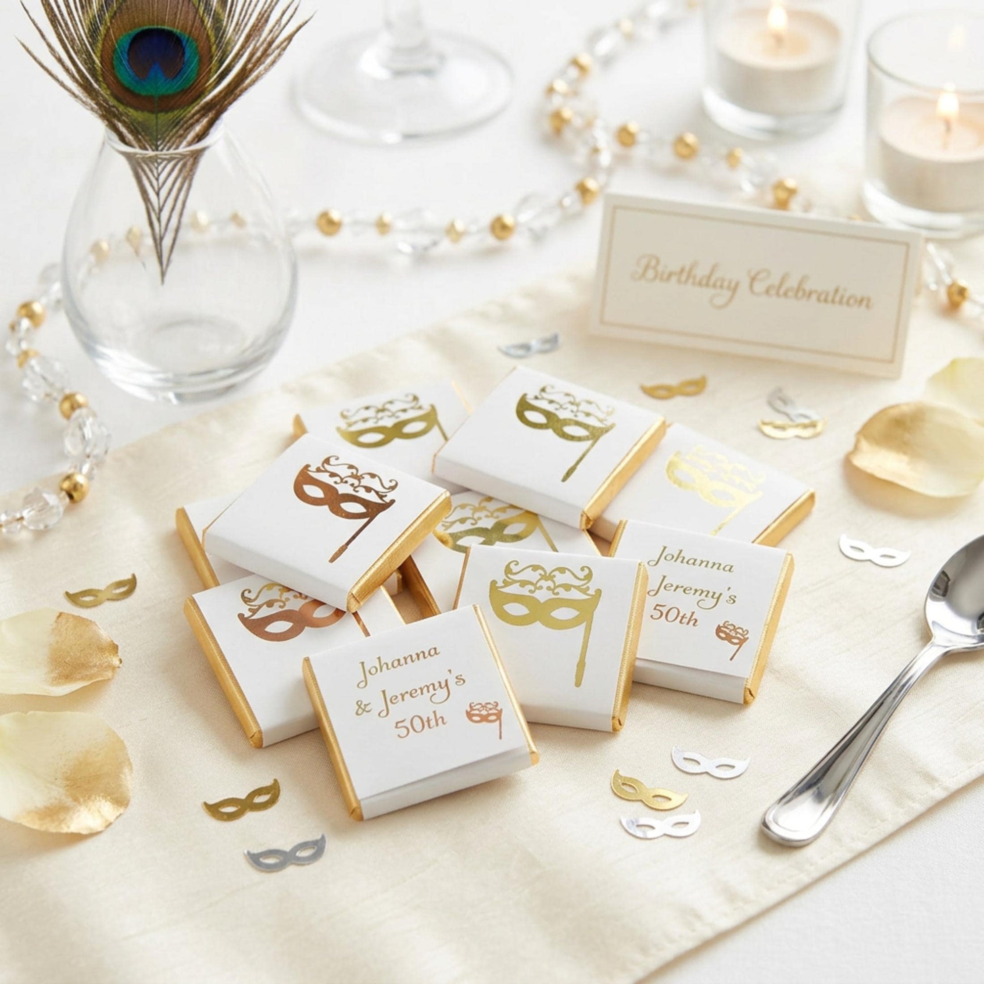 Personalised Carnival Masquerade Party Favours, ball party treats