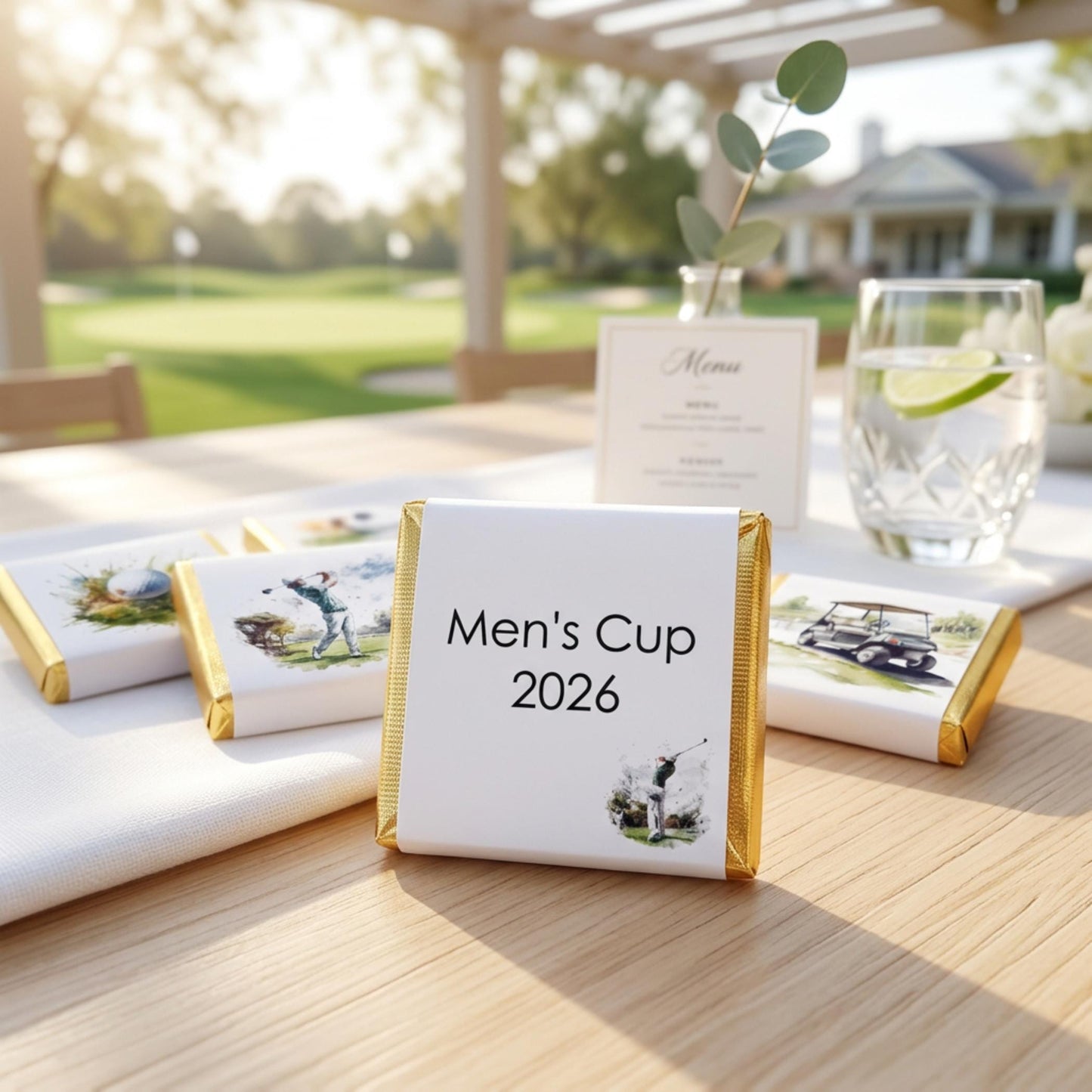 Personalised Golf Party Favours - Retirement Celebration Chocolate Treats - Golfer Birthday Guest Gifts