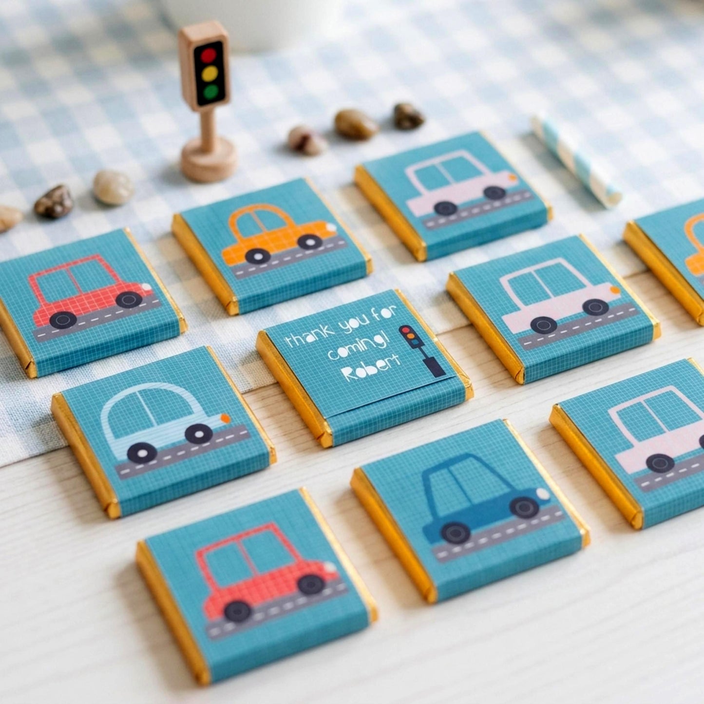 Personalised Little Cars Chocolates – Birthday Party Favours, Guest Gifts