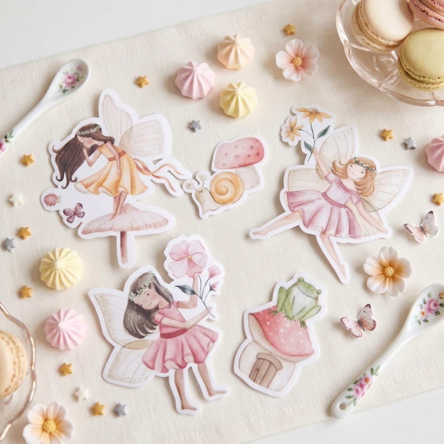 Personalised Fairy Vinyl Stickers Party Bags, Girl Birthday Party Favours