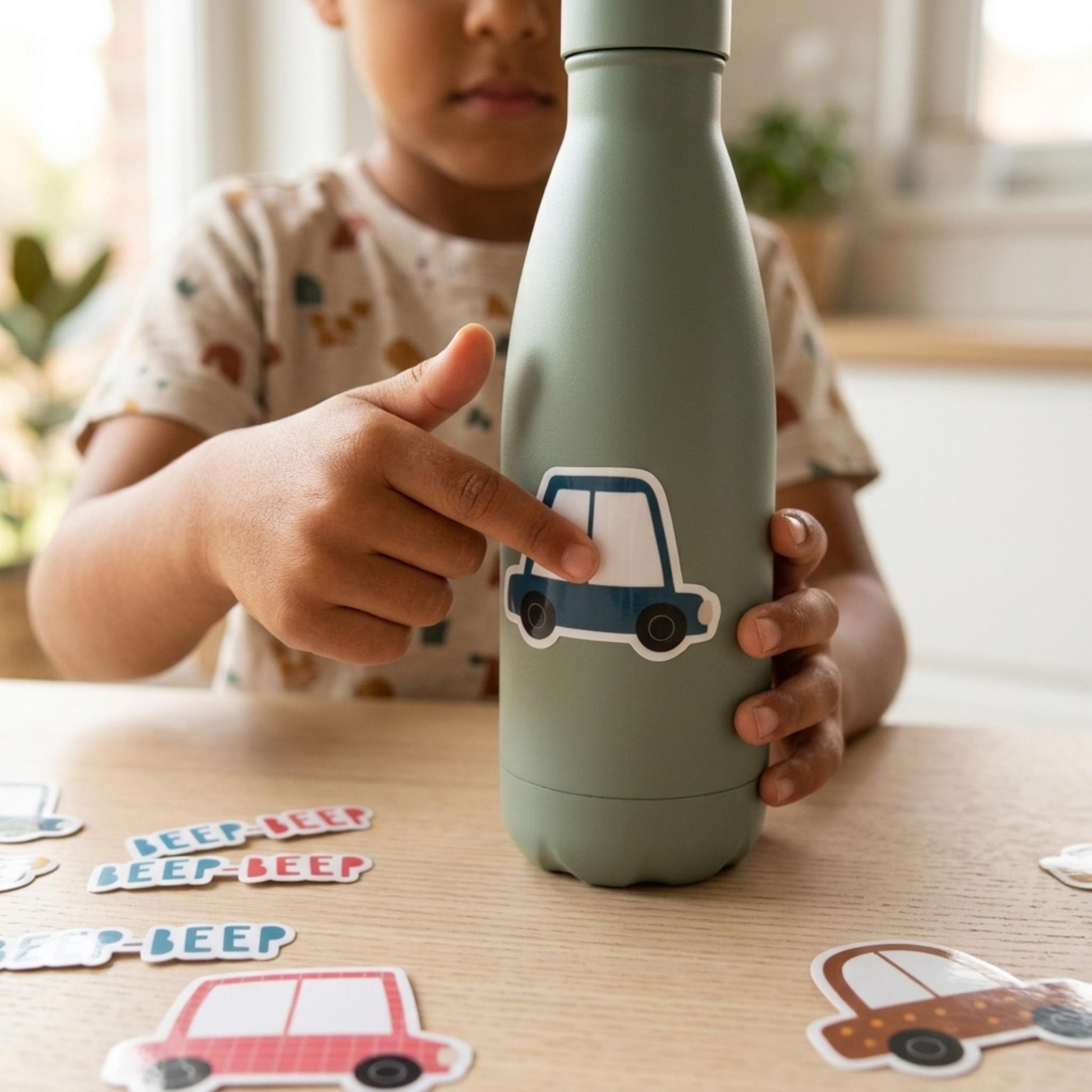 Personalised Cars Vinyl stickers Party Bags, Transportation Birthday Favours