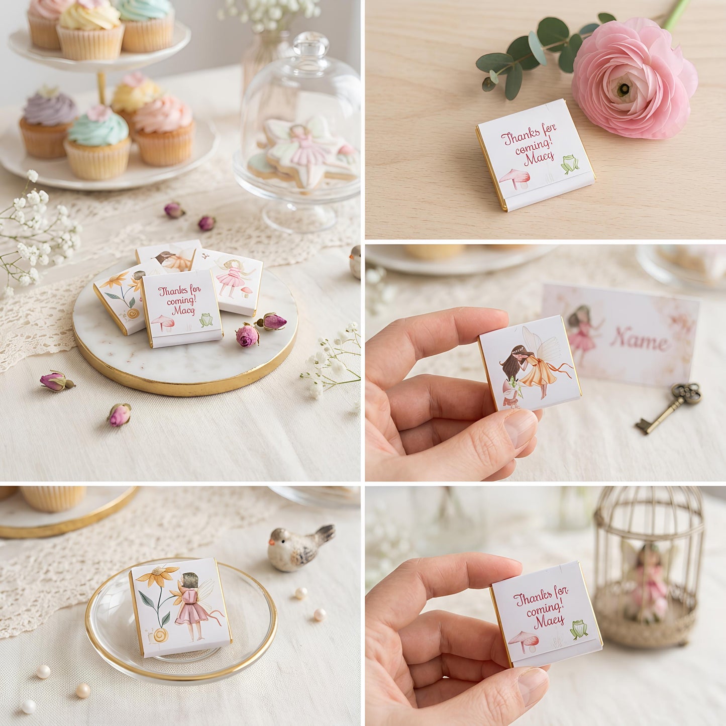 Personalised Fairy Chocolate Party Favours – Magic Garden Birthday Treats
