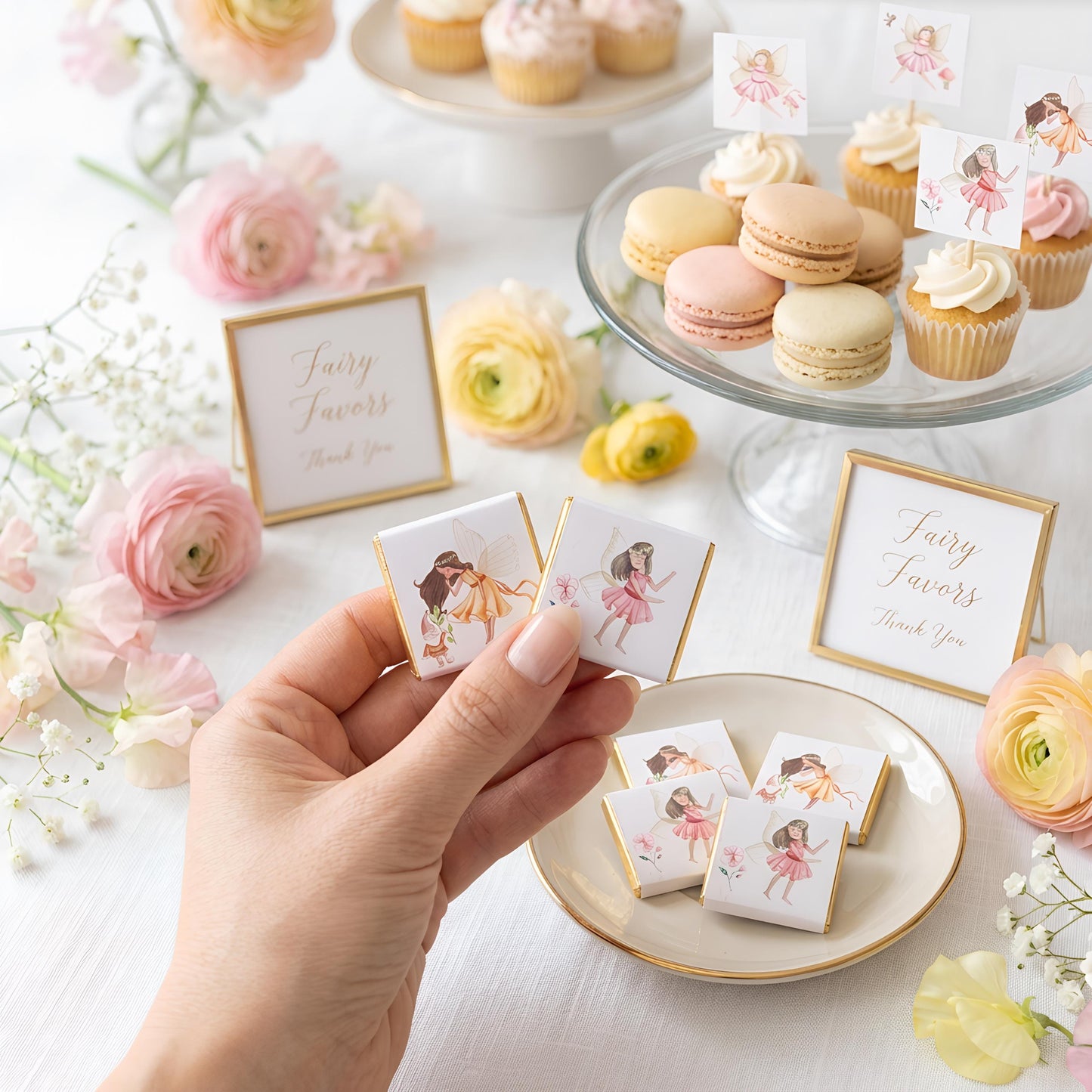 Personalised Fairy Chocolate Party Favours – Magic Garden Birthday Treats