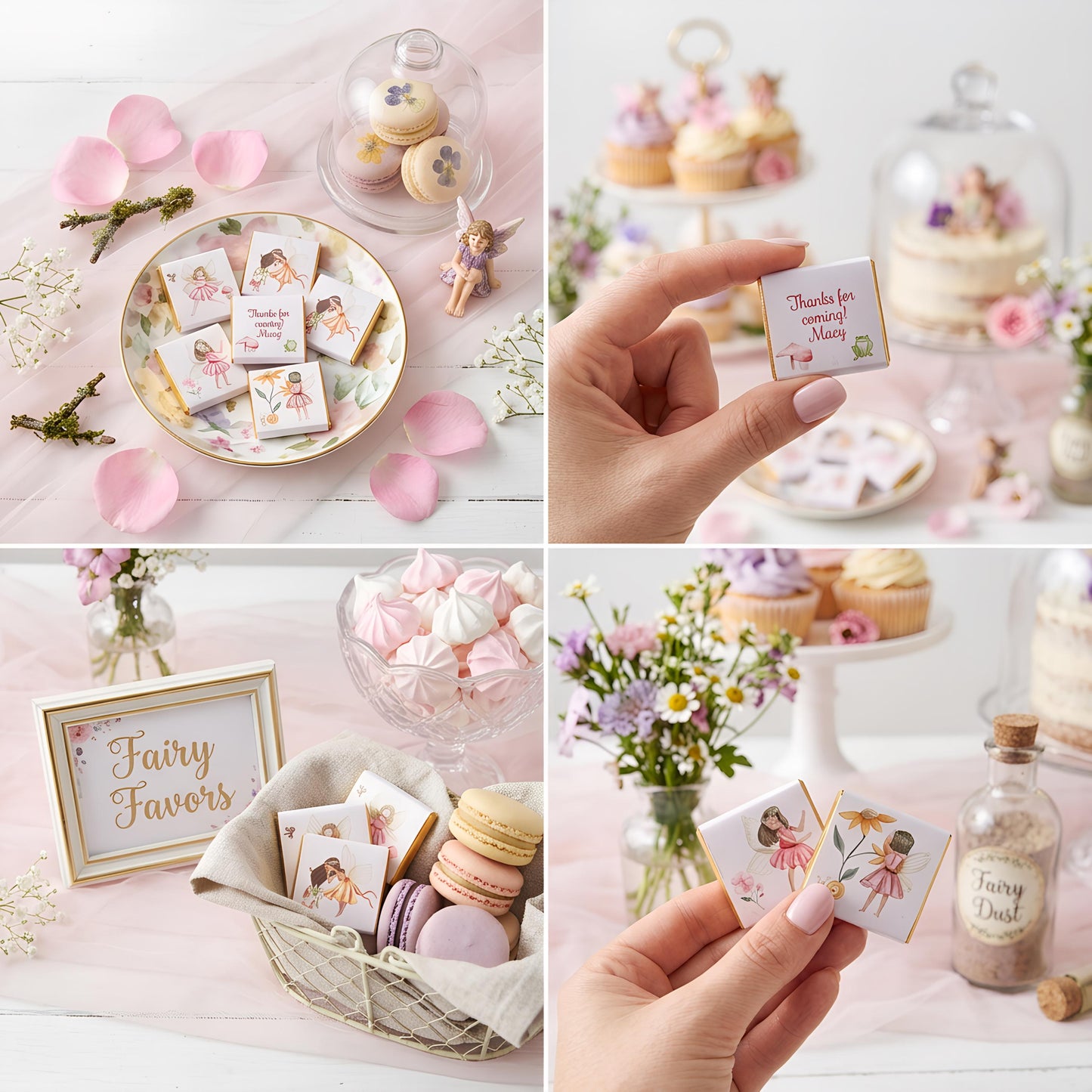 Personalised Fairy Chocolate Party Favours – Magic Garden Birthday Treats