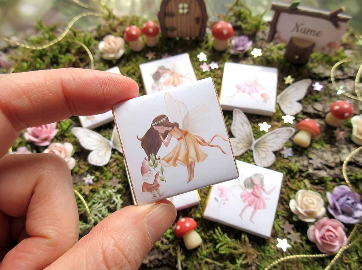 Personalised Fairy Chocolate Party Favours – Magic Garden Birthday Treats