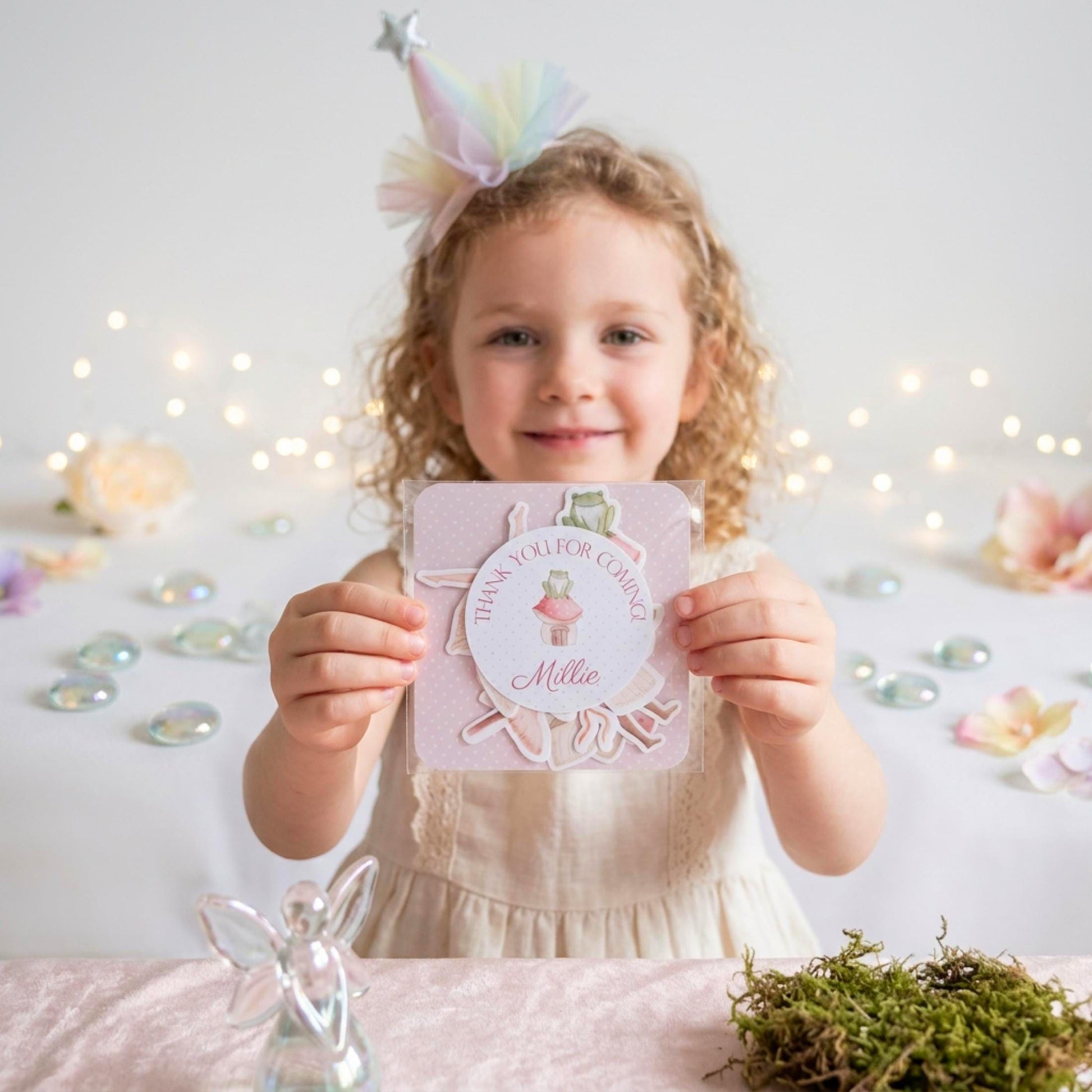 Personalised Fairy Vinyl Stickers Party Bags, Girl Birthday Party Favours