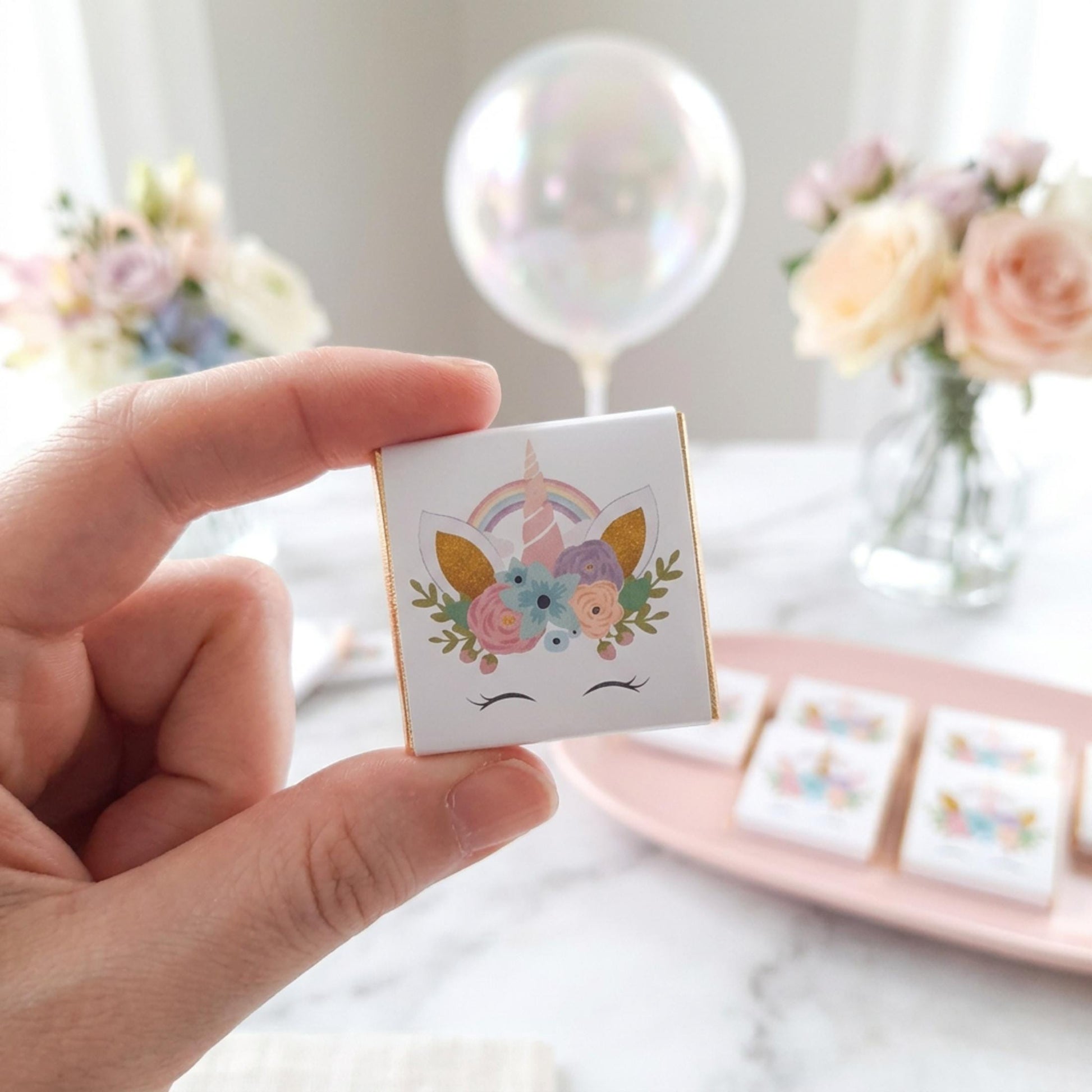 Personalised Unicorn Party Favours - Magical Birthday Treats - Custom Unicorn Guest Gifts