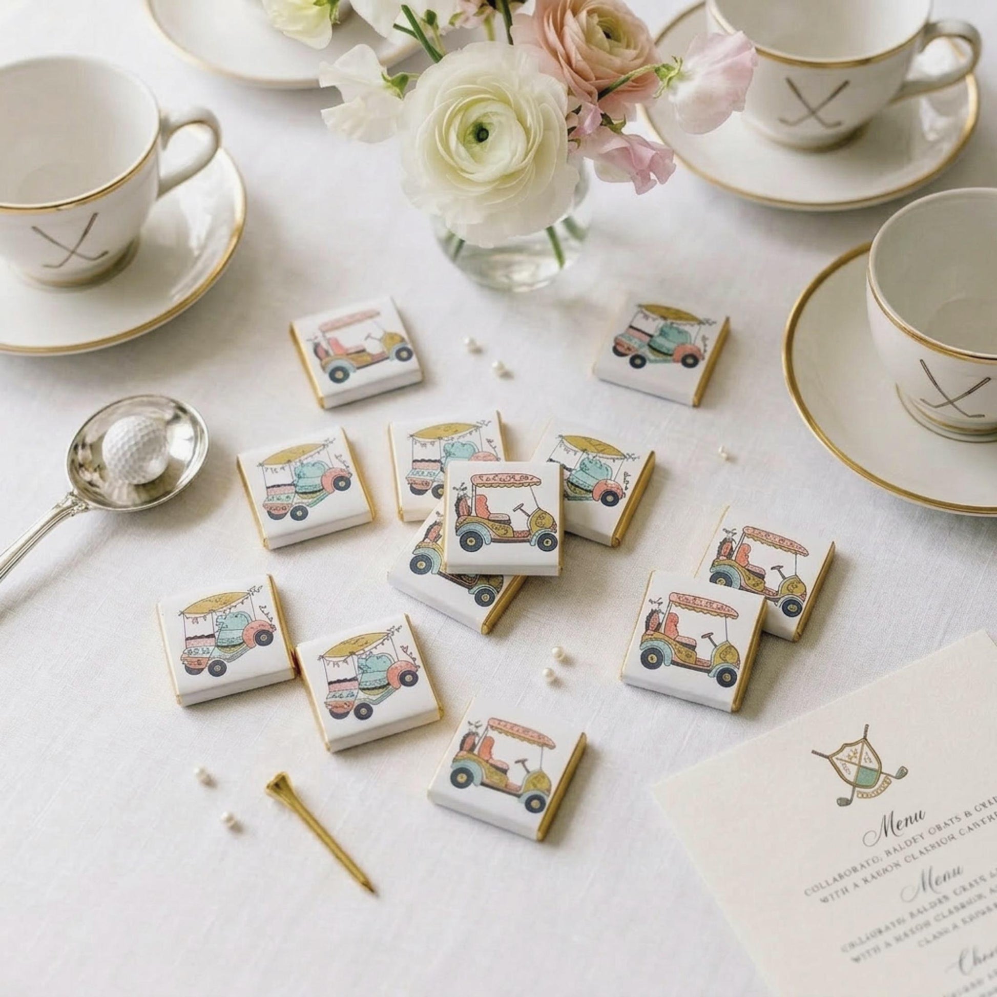 Personalised Golf Chocolates – Birthday Party Favours, Guest Gifts, Event Bag Fillers