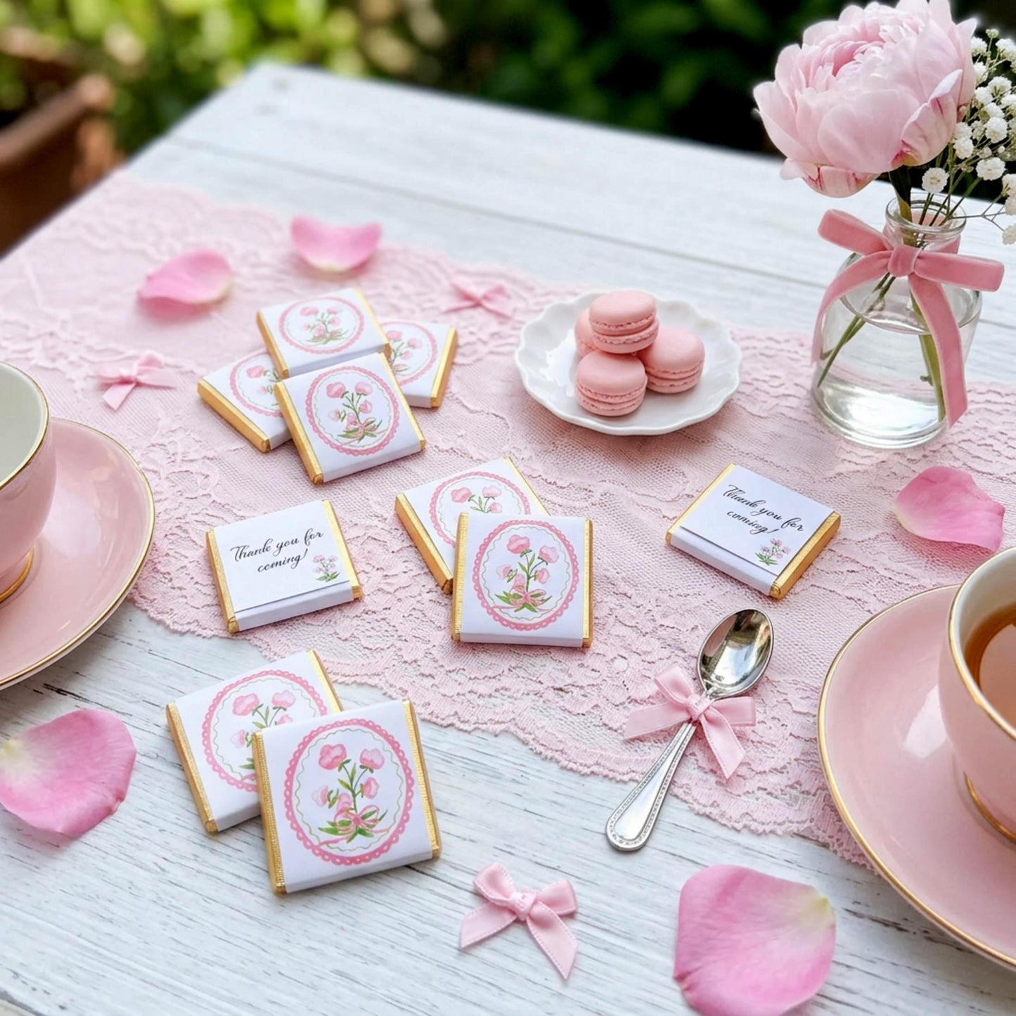 Personalised Coquette Party Favours – Floral Birthday thank you treats