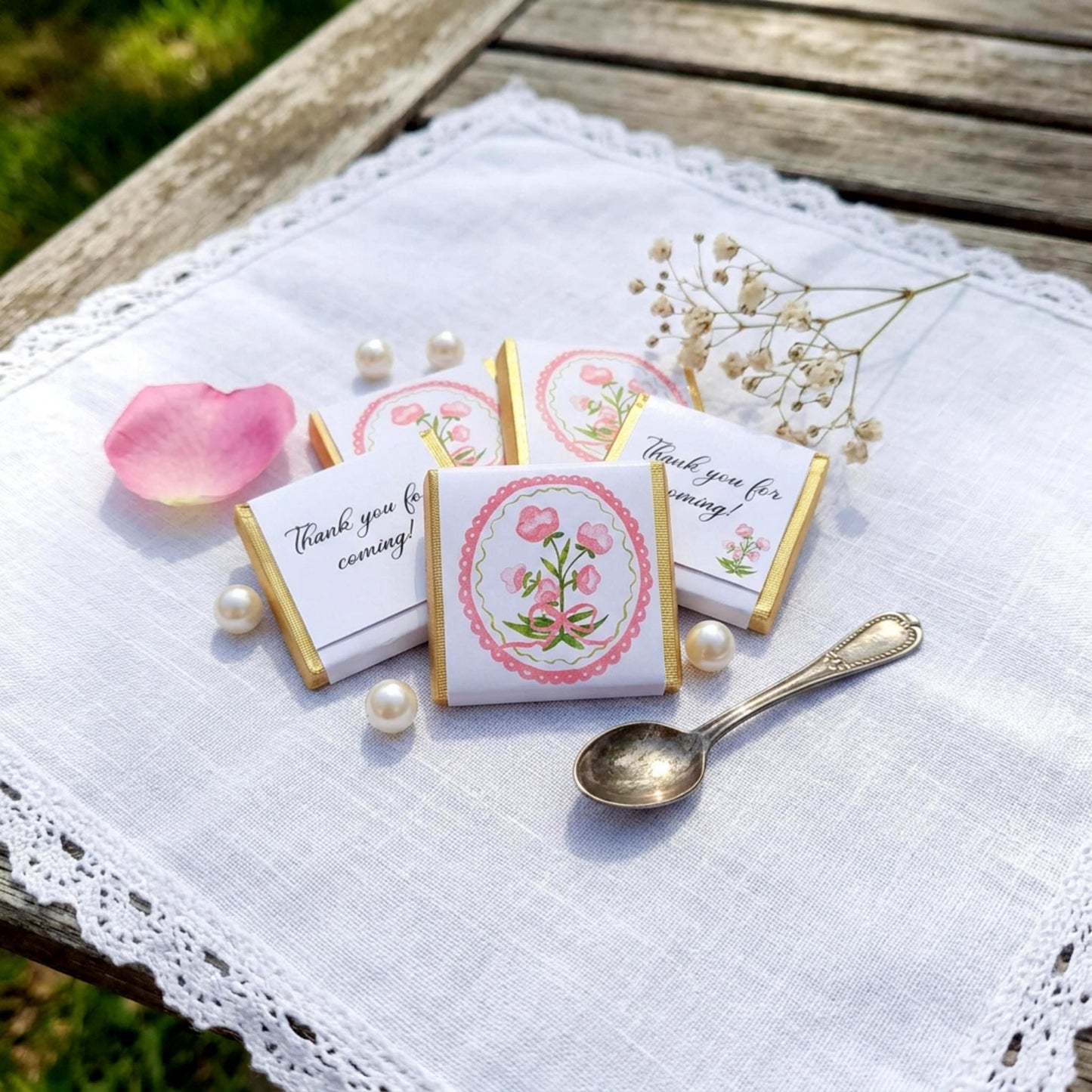 Personalised Coquette Party Favours – Floral Birthday thank you treats