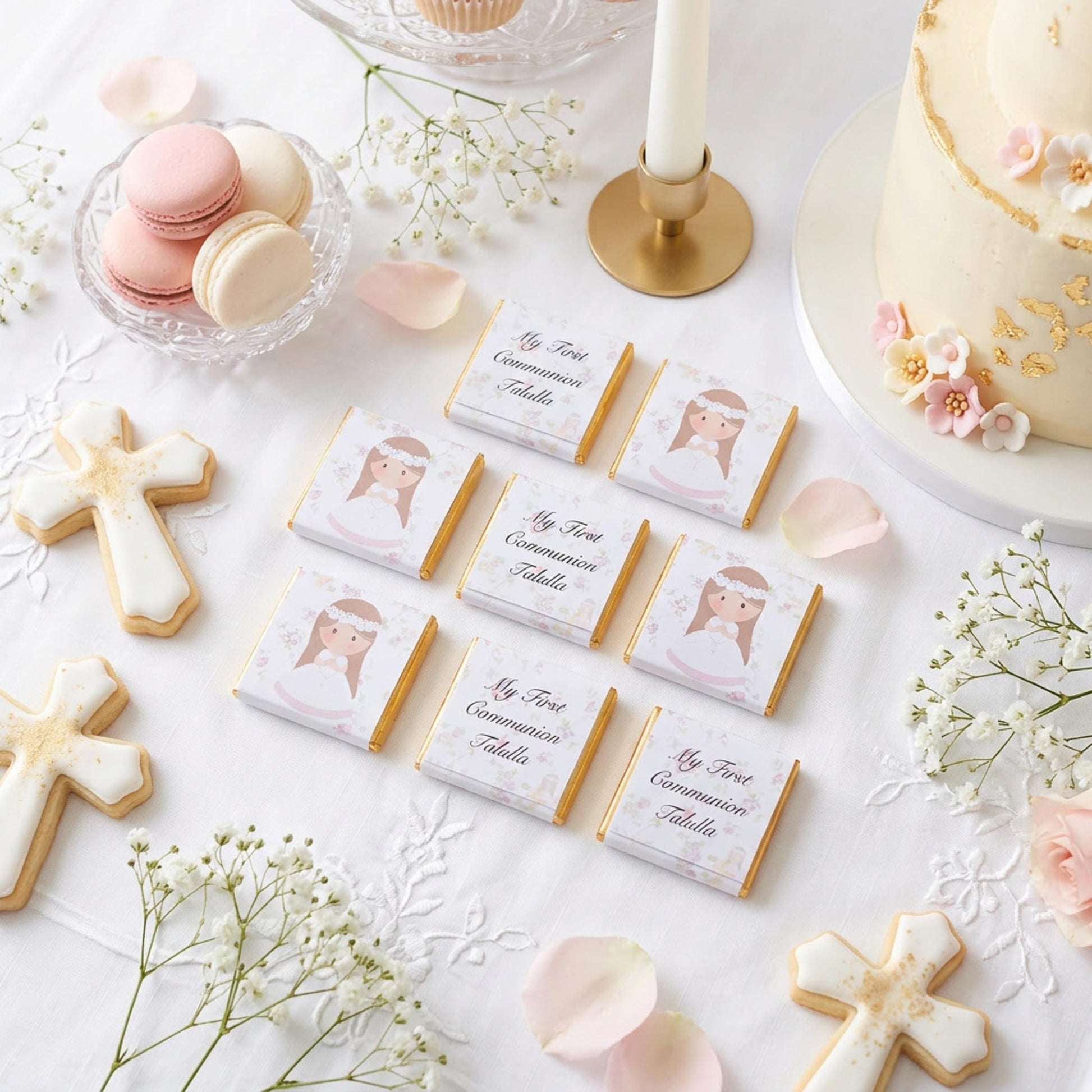 Personalised First Holy Communion Chocolates – Custom Religious Guest Favours
