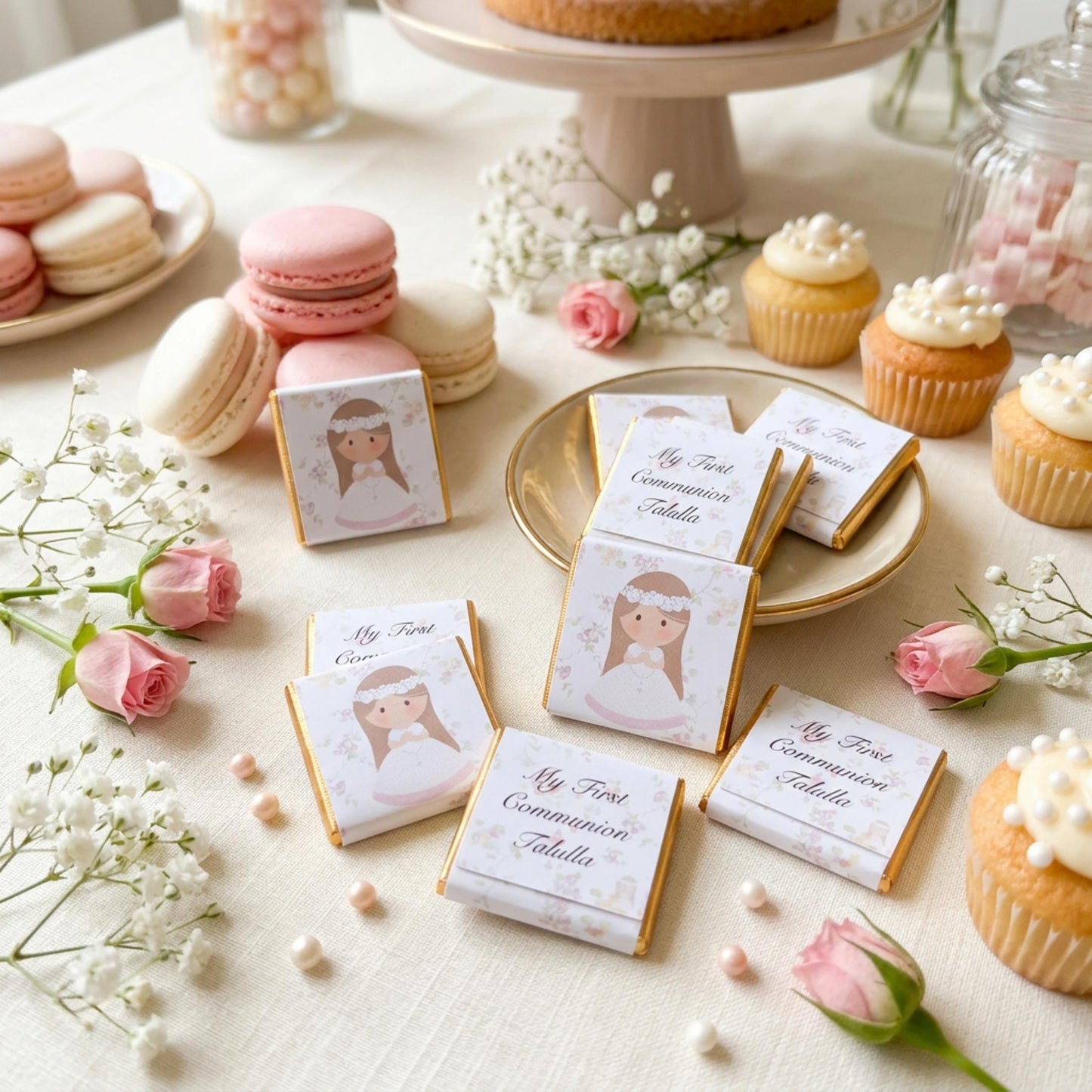 Personalised First Holy Communion Chocolates – Custom Religious Guest Favours