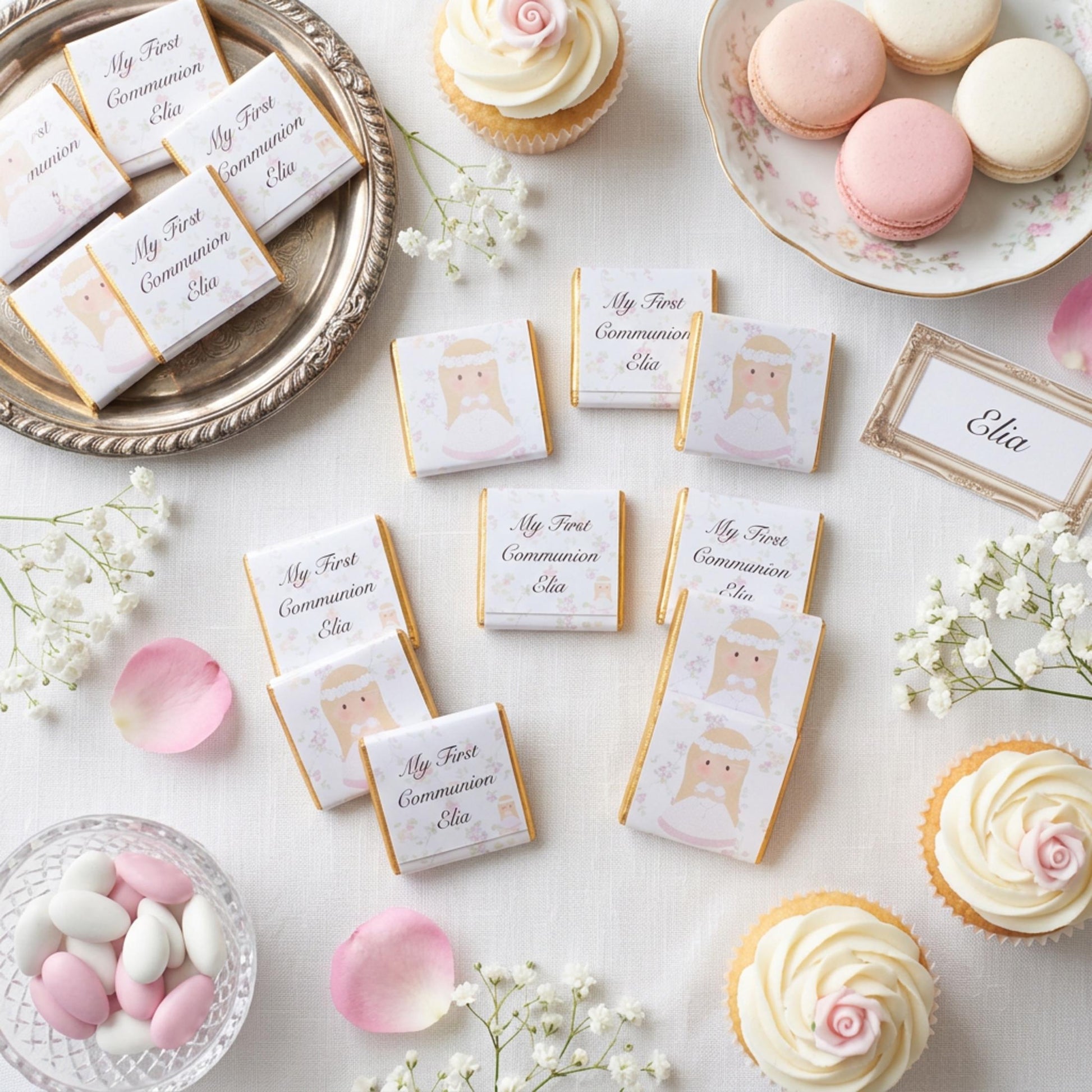 Personalised First Holy Communion Chocolates – Custom Religious Guest Favours