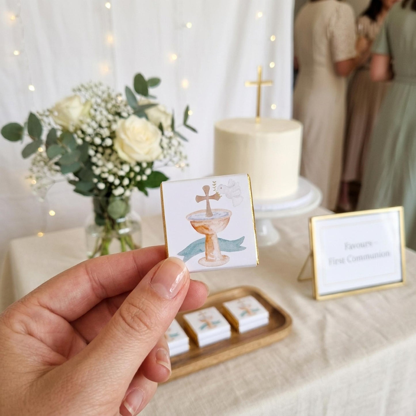 Personalised First Communion Chocolate Favours – Custom Religious Guest Treats