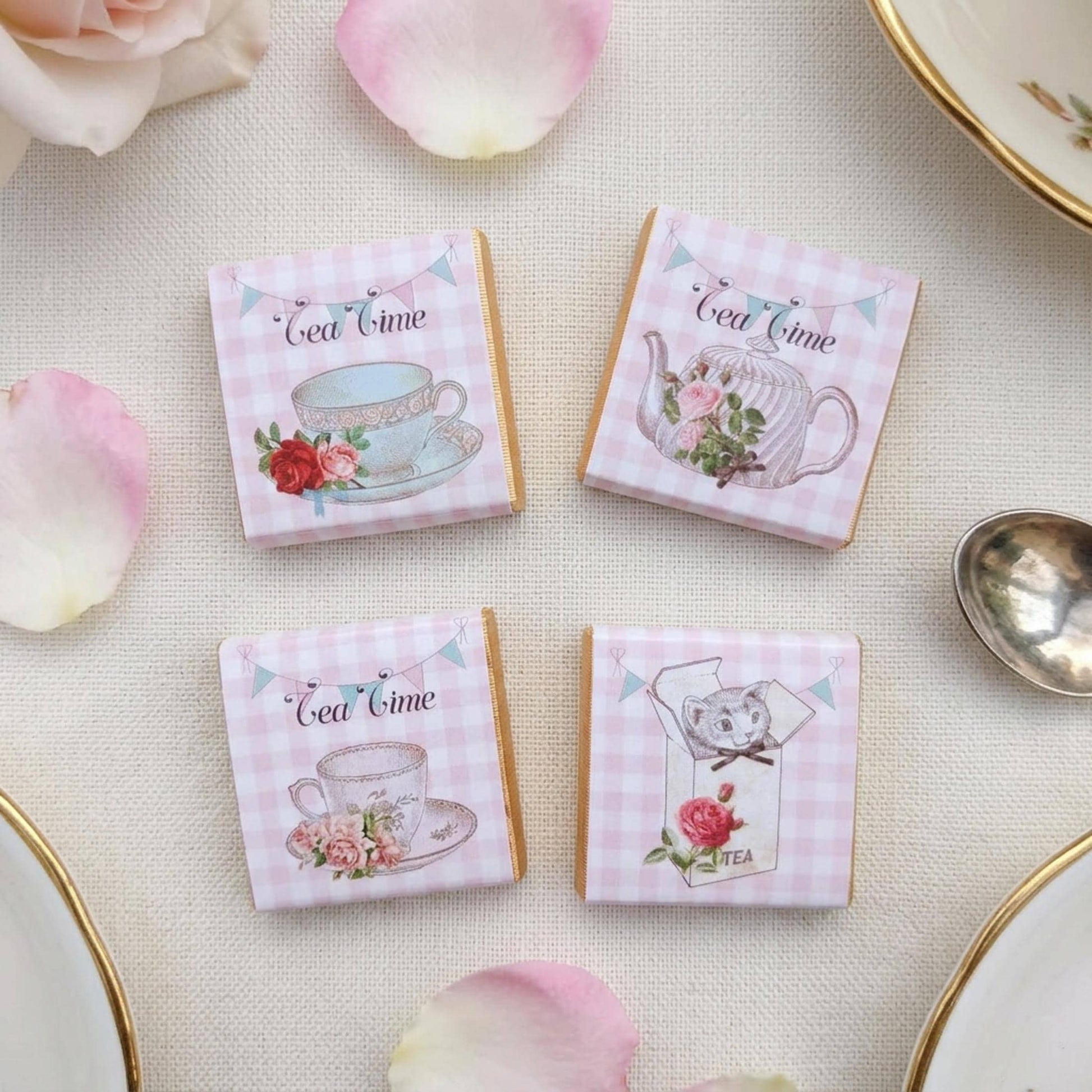 Personalised Tea Time Chocolates – Afternoon Tea Party Favours, Birthday Treats