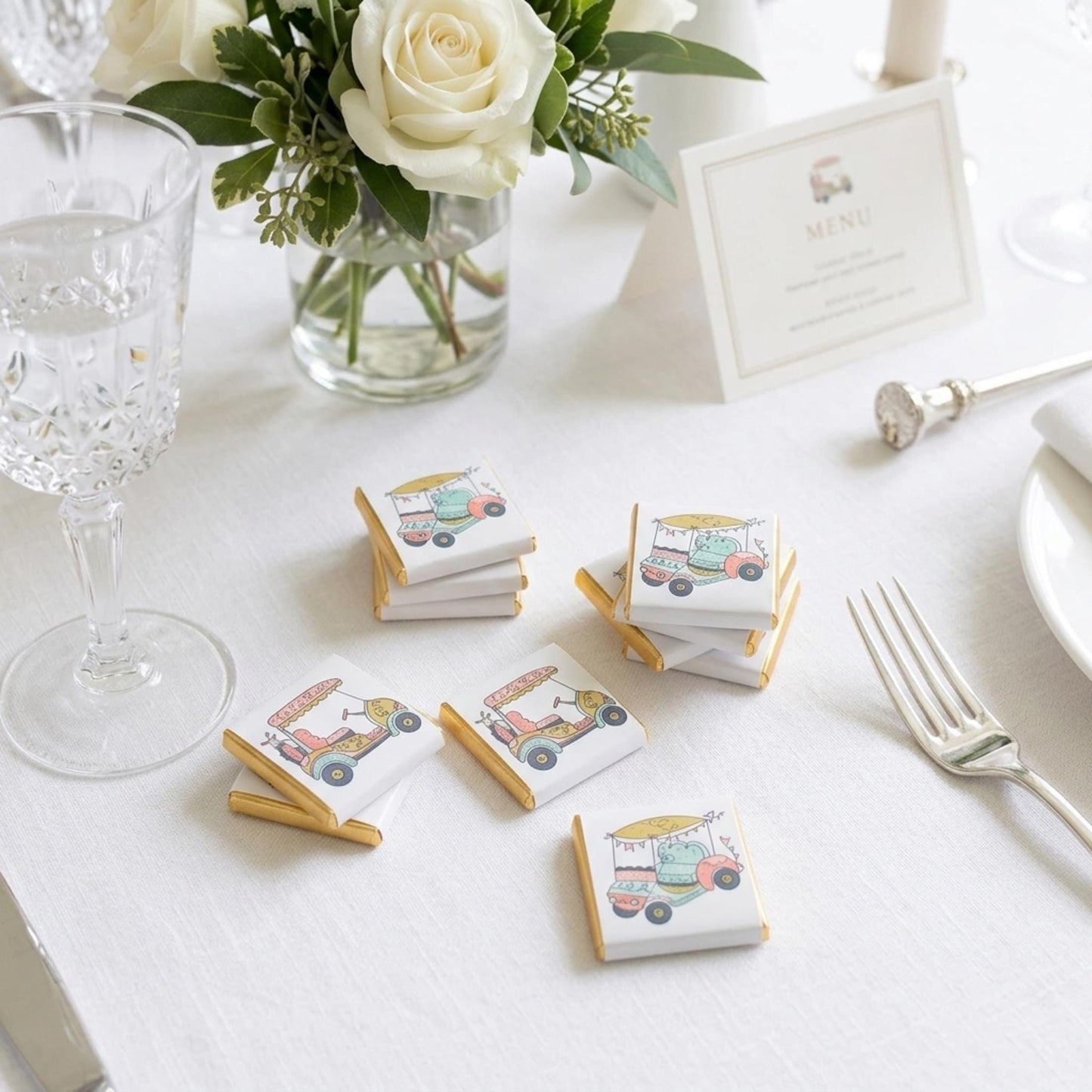 Personalised Golf Chocolates – Birthday Party Favours, Guest Gifts, Event Bag Fillers