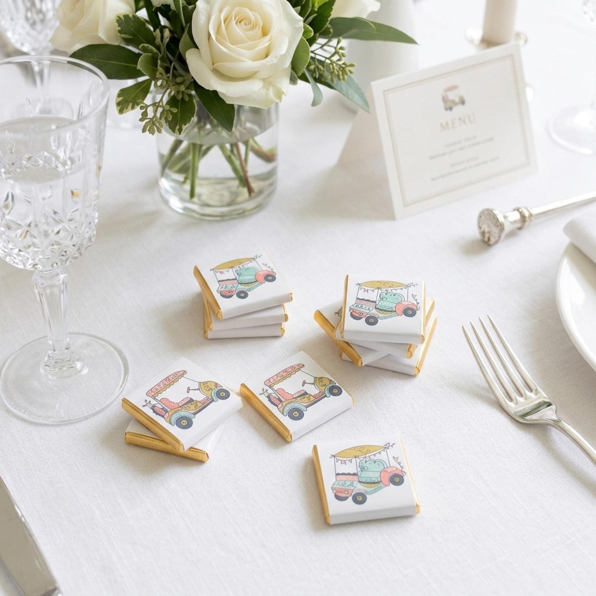 Personalised Golf Chocolates – Birthday Party Favours, Guest Gifts, Event Bag Fillers