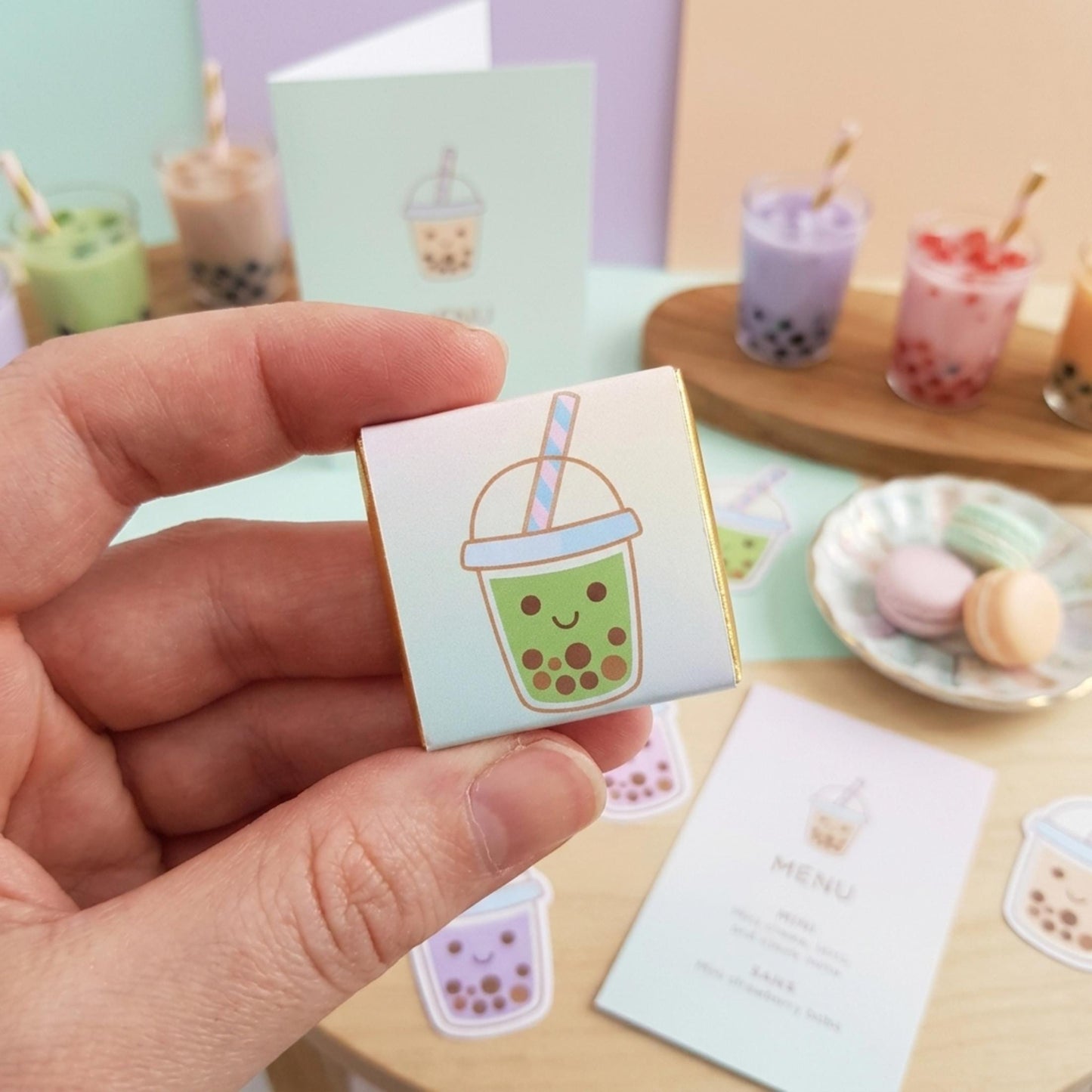 Personalised Bubble Tea Chocolates – Birthday Party Favours, Boba Bar Treats