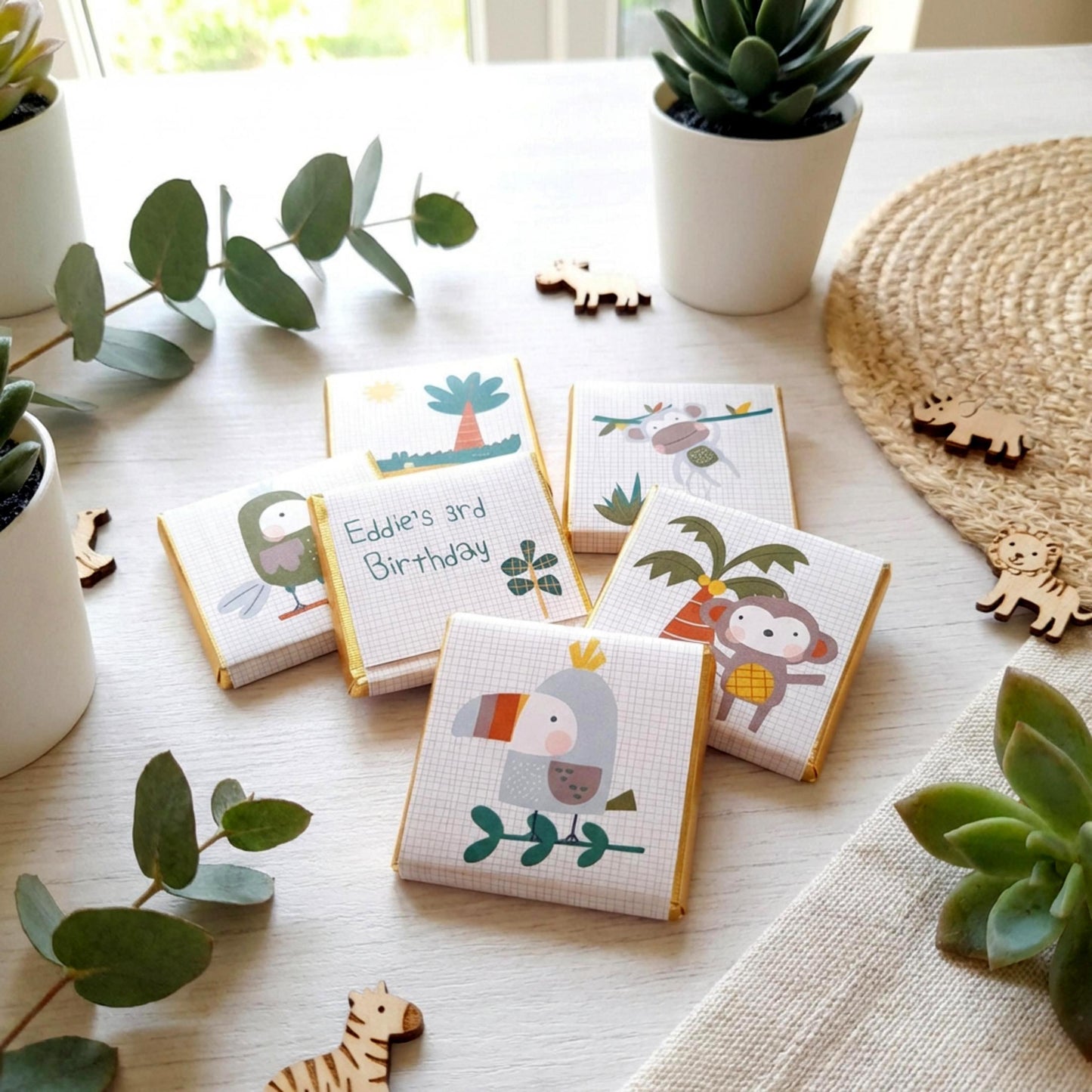 Personalised Jungle Safari Party Favours – Wild One Birthday Treats