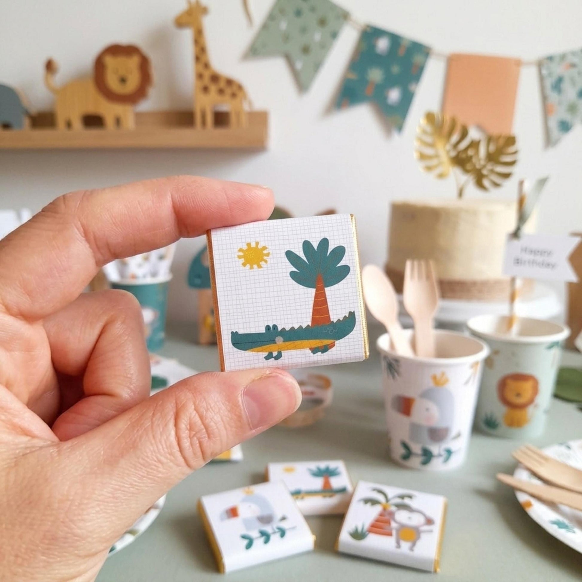 Personalised Jungle Safari Party Favours – Wild One Birthday Treats