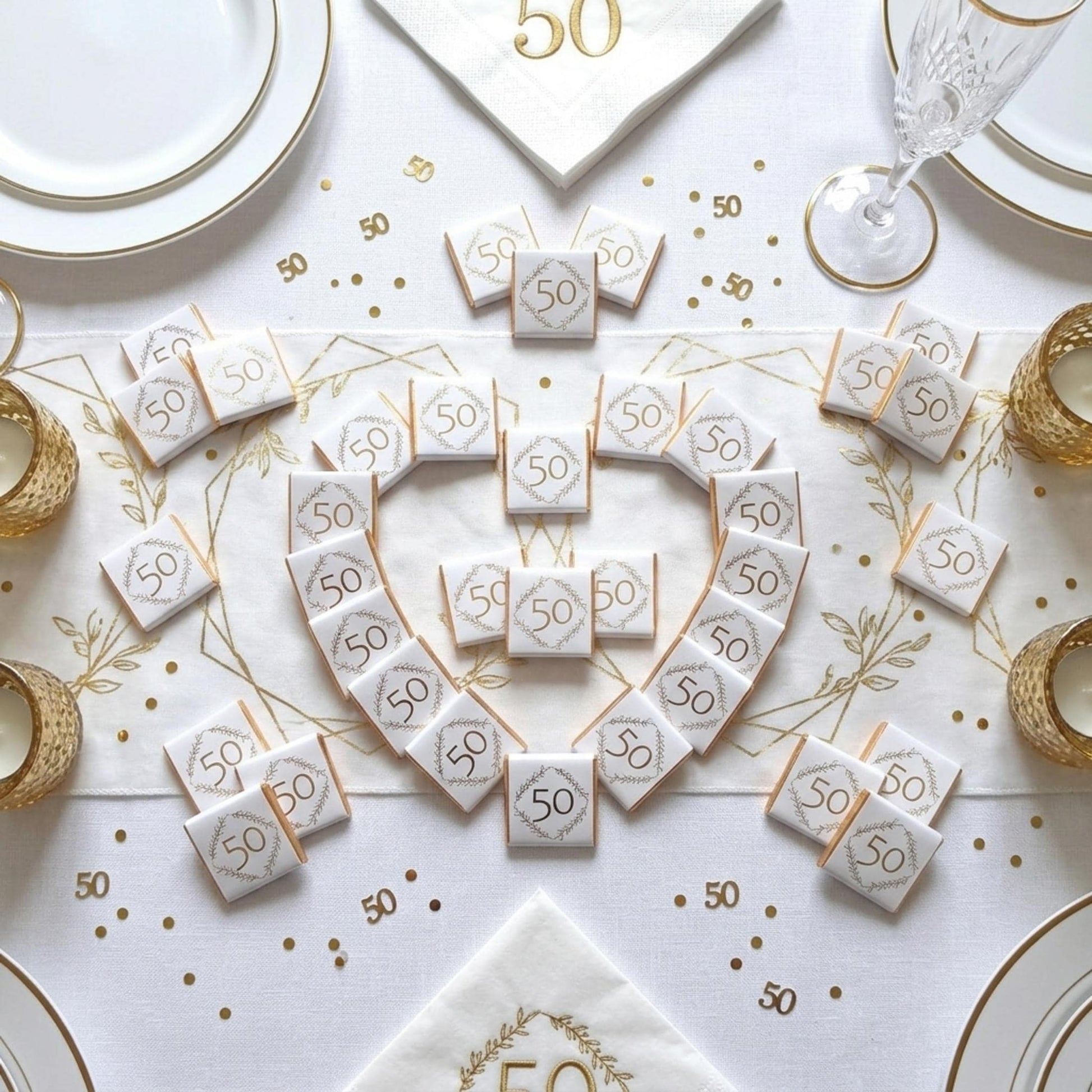 Personalised Milestone Birthday Chocolate Favours - 18th 21st 30th 40th 50th 60th Birthday Table Decor - Gold Foil Anniversary Treats