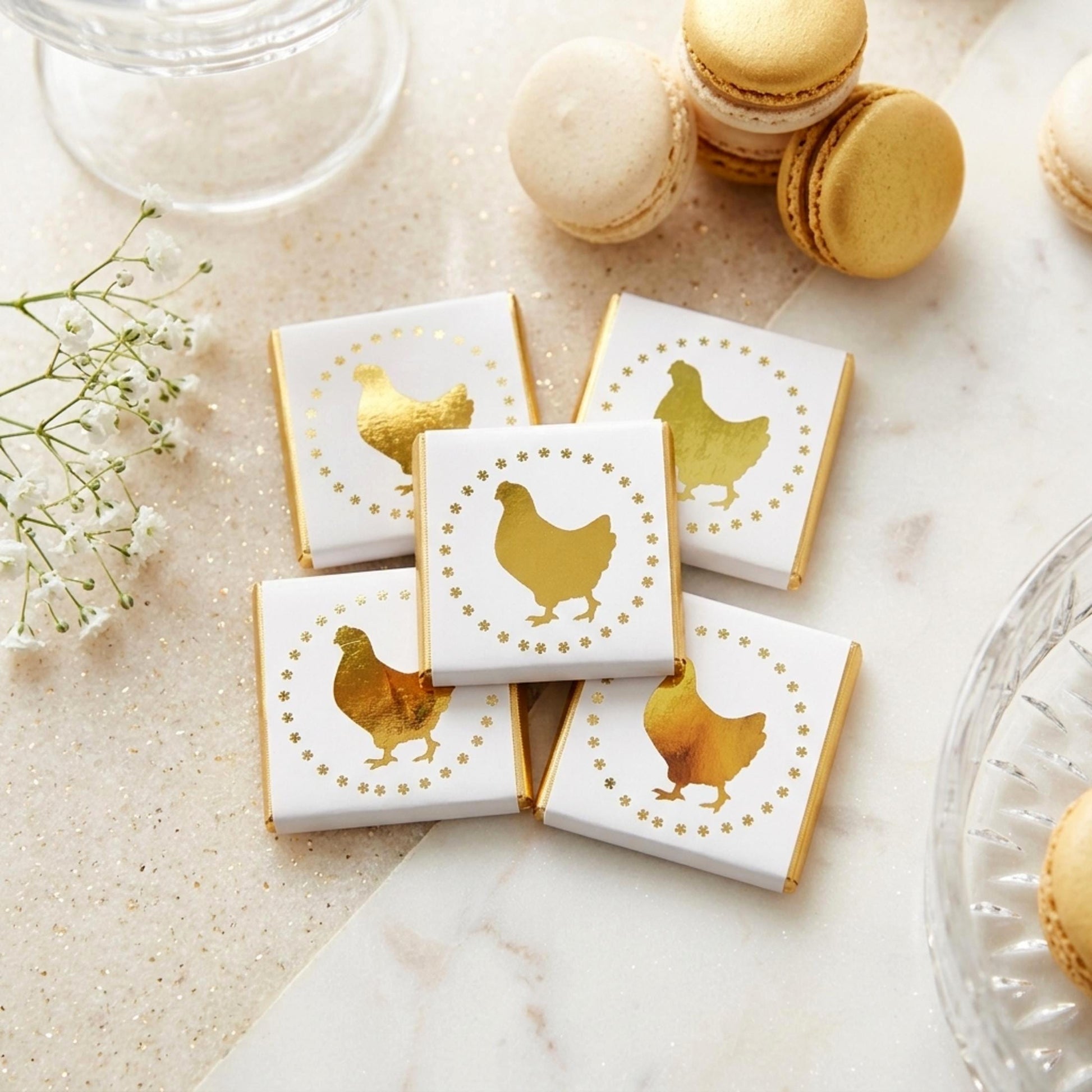 Personalised Hen Do Chocolate Favours – Golden Hen Night Bride Tribe Treats