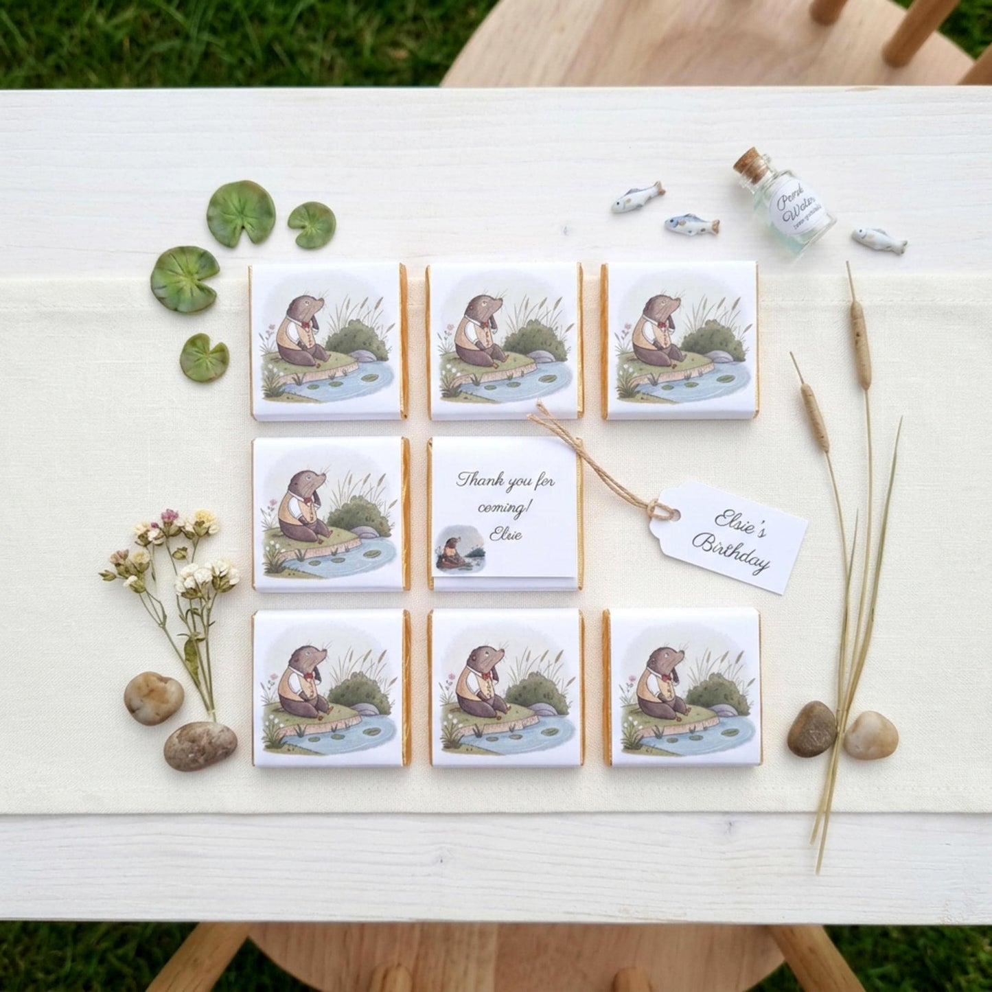 Personalised Little Mole Party Favours, Kids Birthday Treats, Customised Childrens Gift, Party Bag Fillers