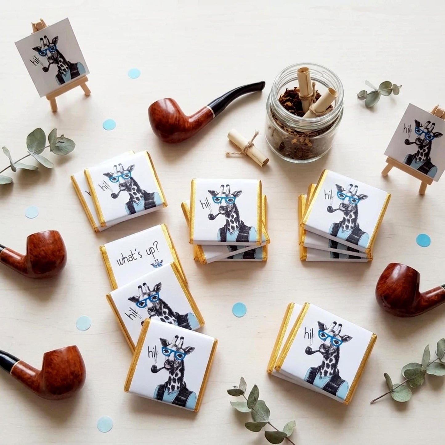 Personalised Giraffe Party Favours – Hipster Birthday Guest Treats