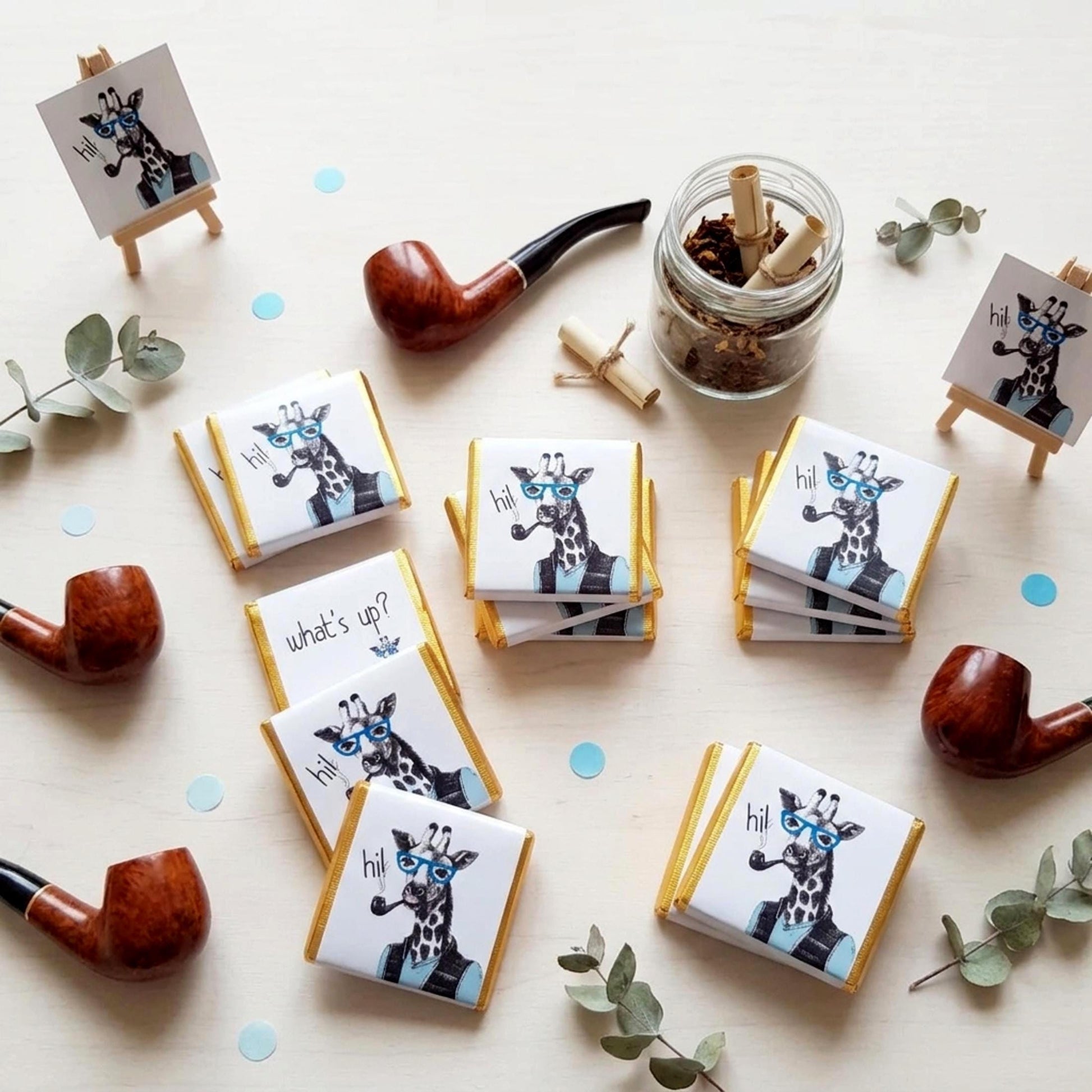 Personalised Giraffe Party Favours – Hipster Birthday Guest Treats