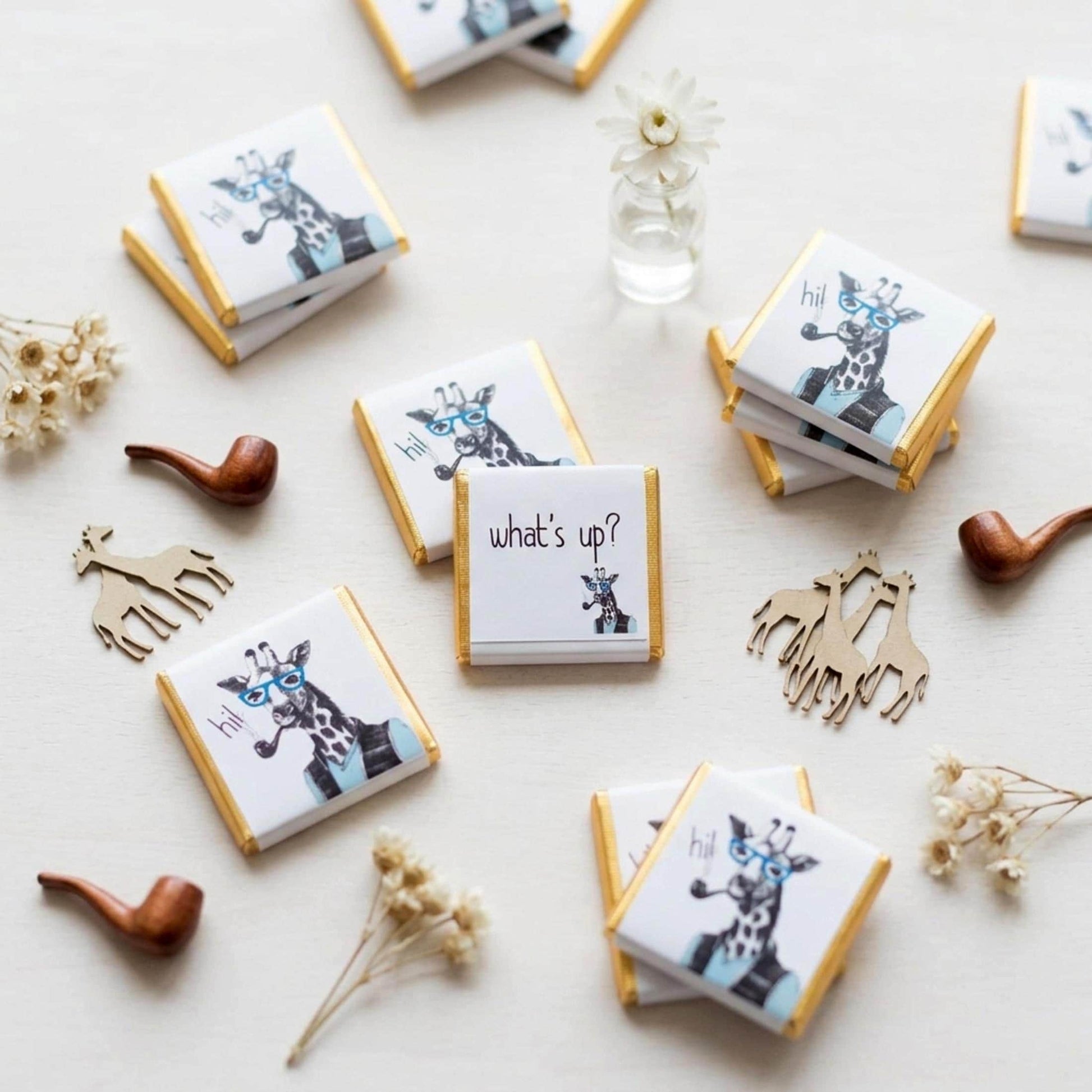 Personalised Giraffe Party Favours – Hipster Birthday Guest Treats