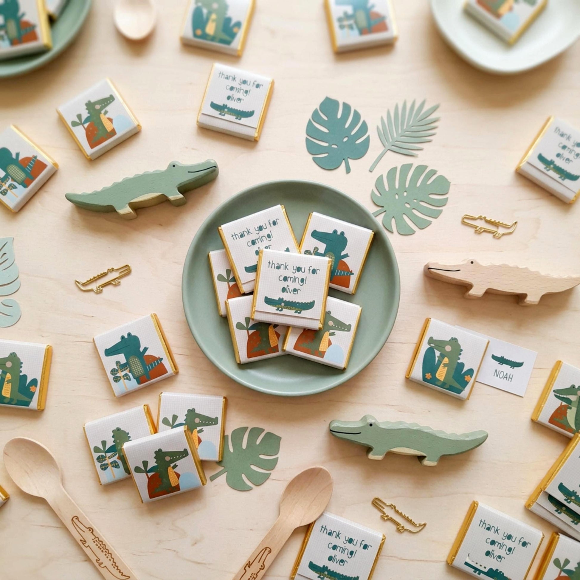 Personalised Crocodile Party Favours – Jungle Safari Birthday Treats