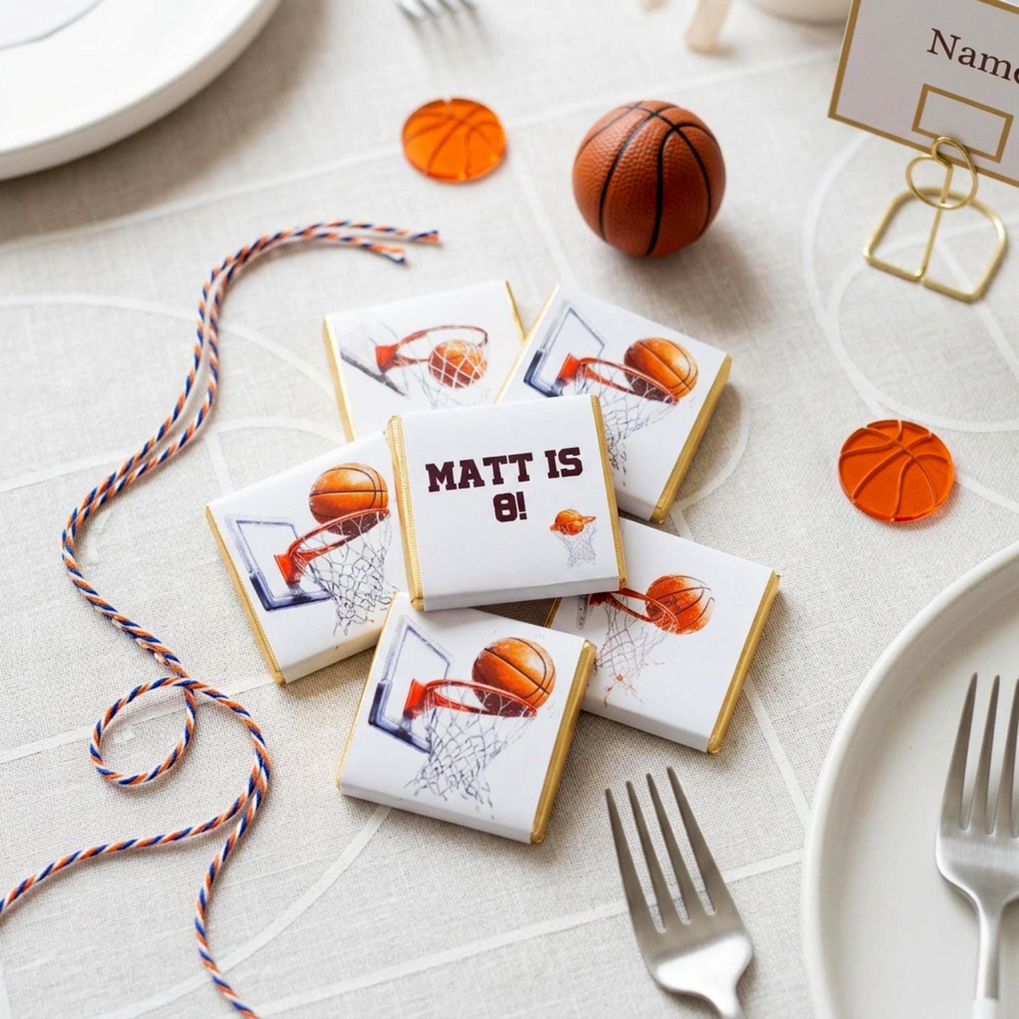 Personalised Basketball Chocolates – Sports Theme Party Favours, Bag Fillers